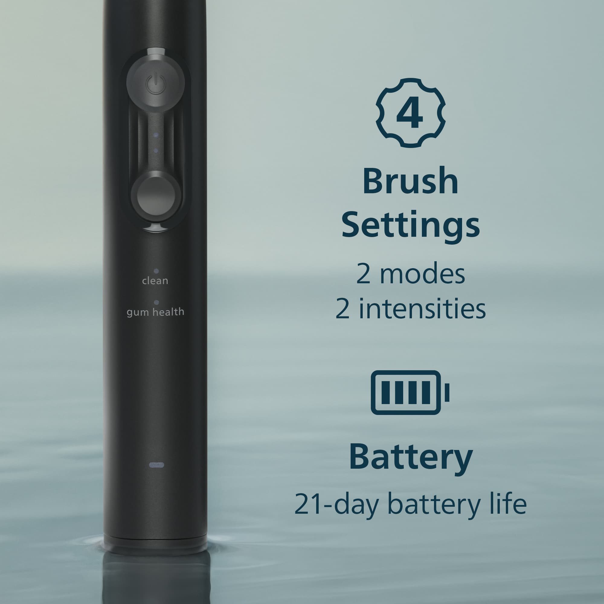 Philips Sonicare Eltandborste 4100 Series Svart med Resefodral 2