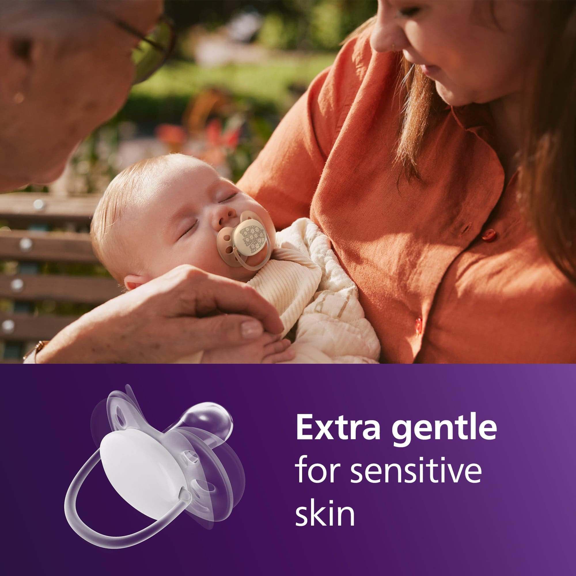 Philips Avent Ultra Soft Nattnapp Glow in the Dark Rosa & Gul 0-6 månader 2 st - produktbild 5