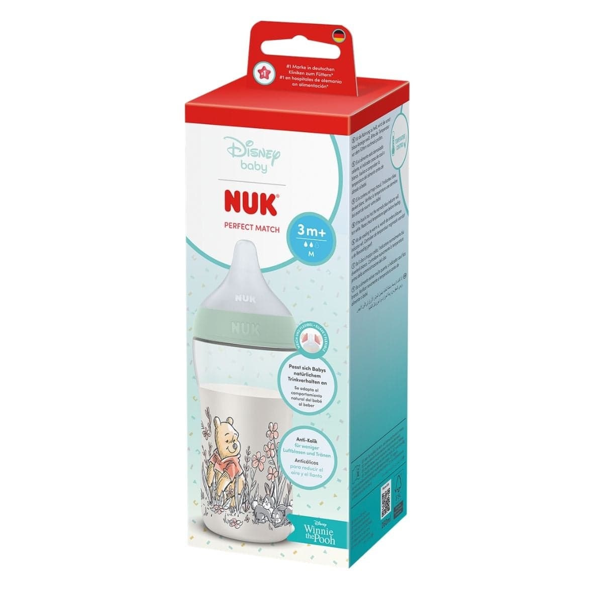 NUK Perfect Match Nappflaska 260 ml Winnie the Pooh - produktbild 3