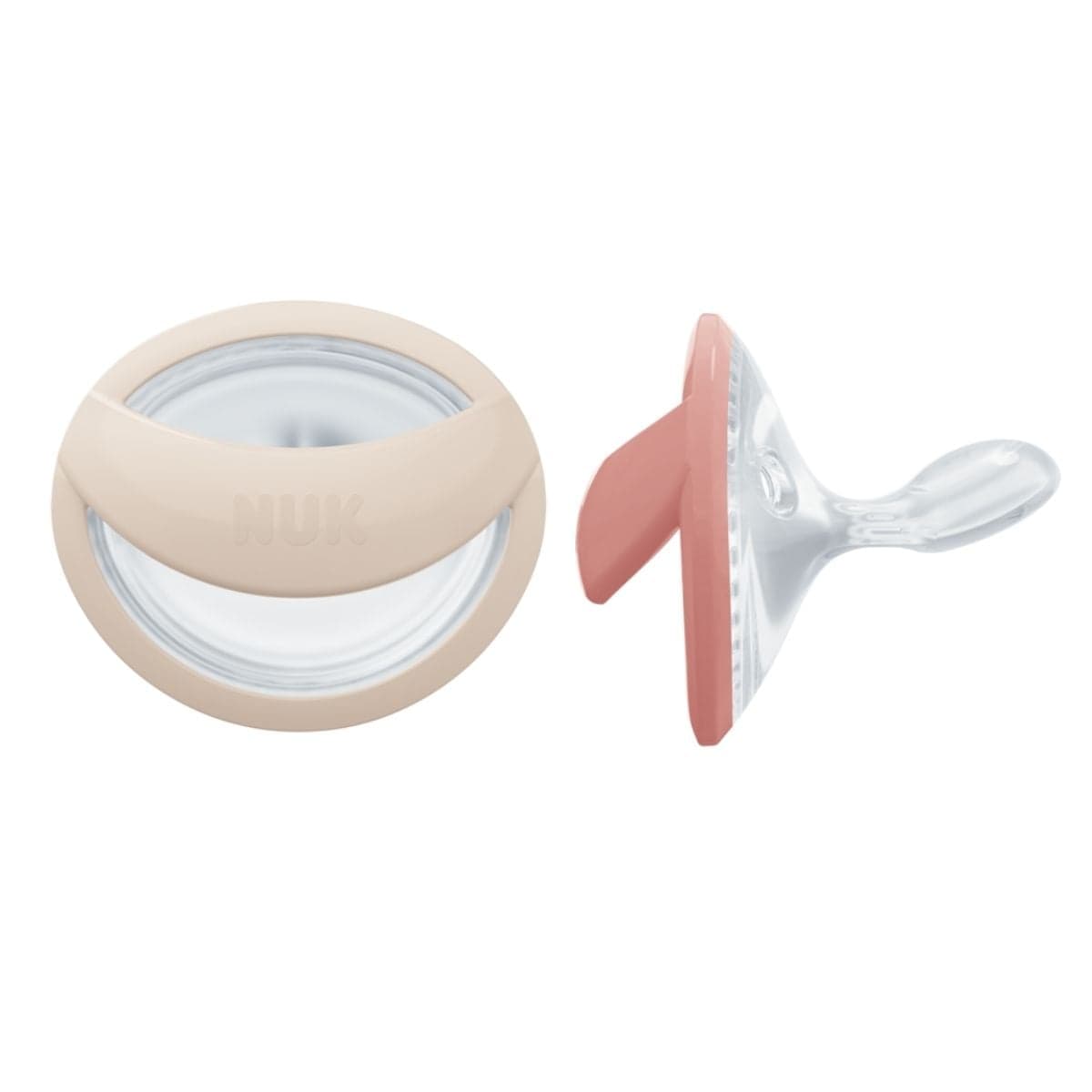 NUK Perfect Match Silicone 0-6M Beige/Red 2-pack - produktbild 2