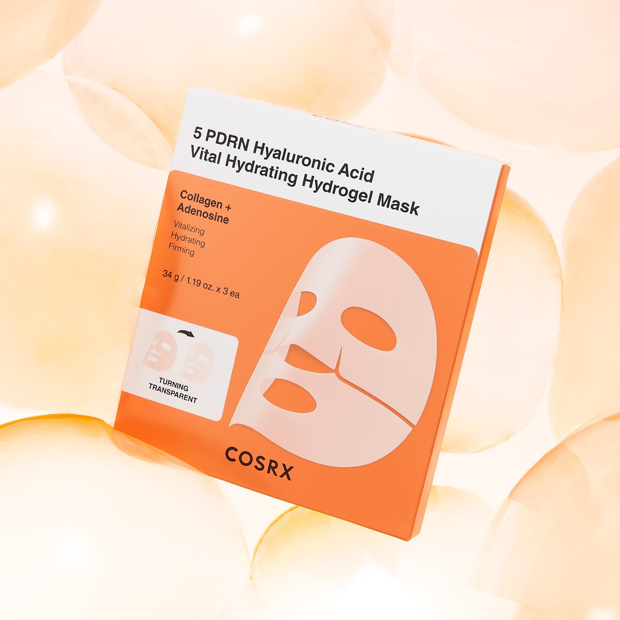 COSRX 5 PDRN Hyaluronic Acid Vital Hydrating Hydrogel Mask 3 st 3