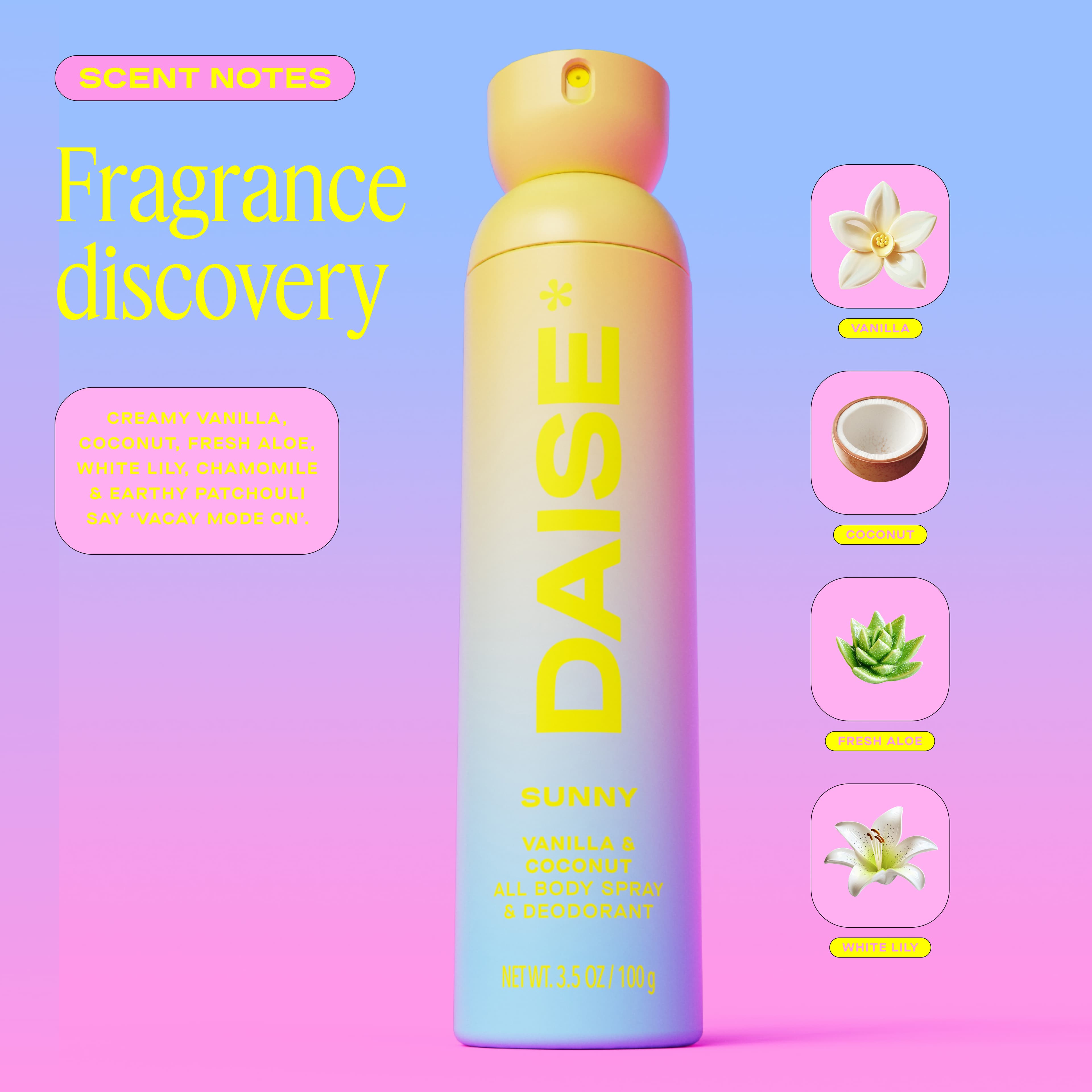 Daise All Body Spray & Deo Vanilla & Coconut 120 ml 5