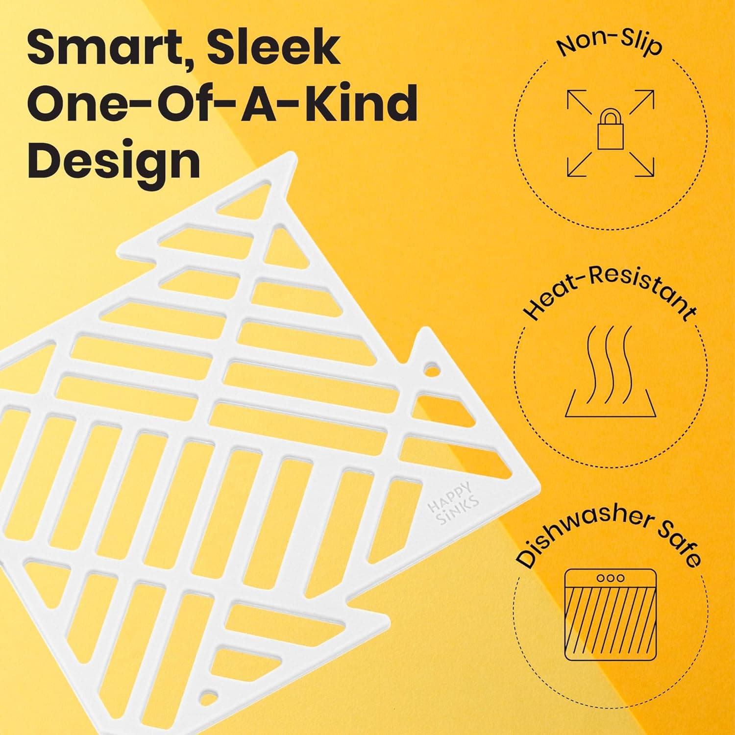 Happy Sinks Sink Mat Set Natural White 4 st 3