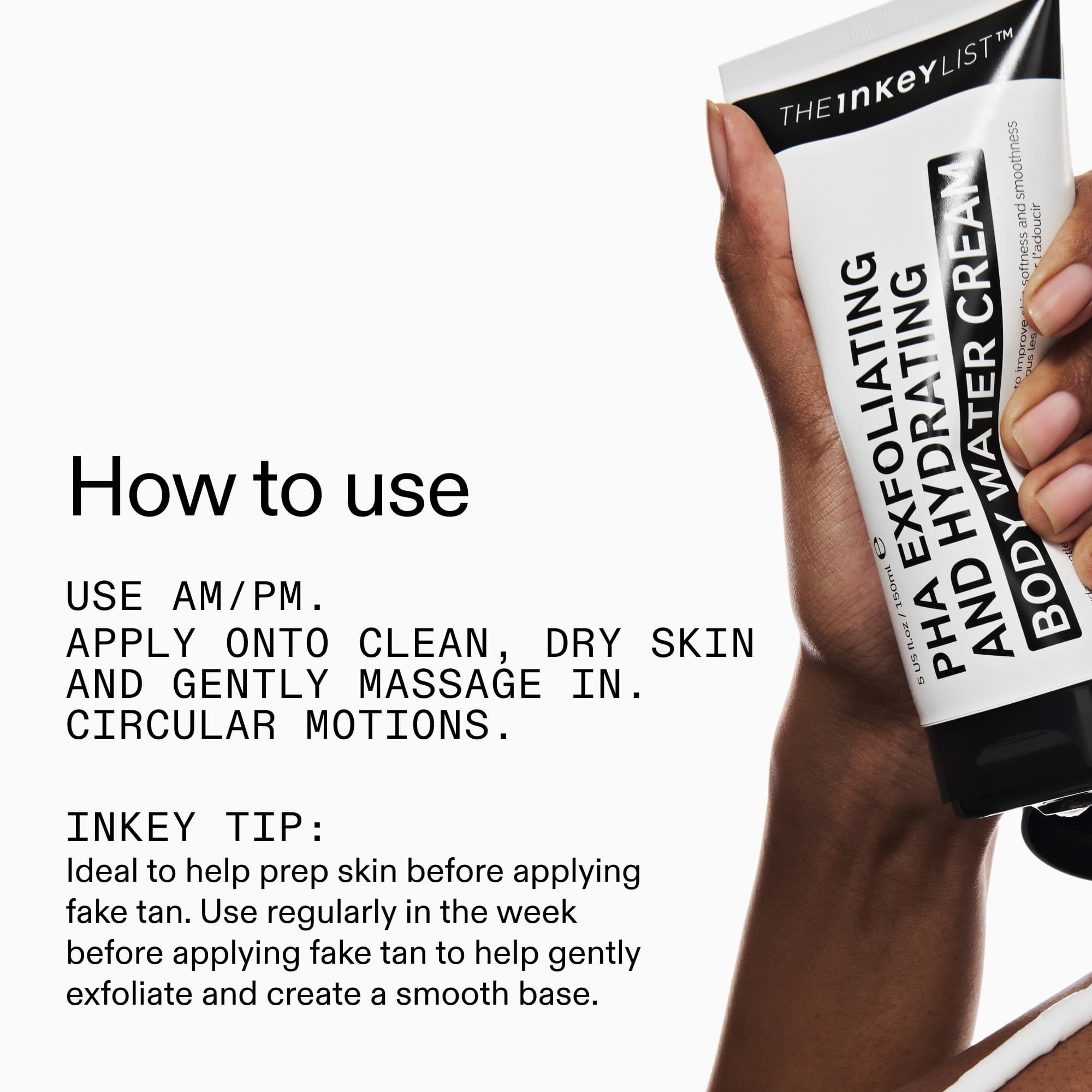The INKEY List PHA Exfoliating and Hydrating Body Water Cream 150 ml 5