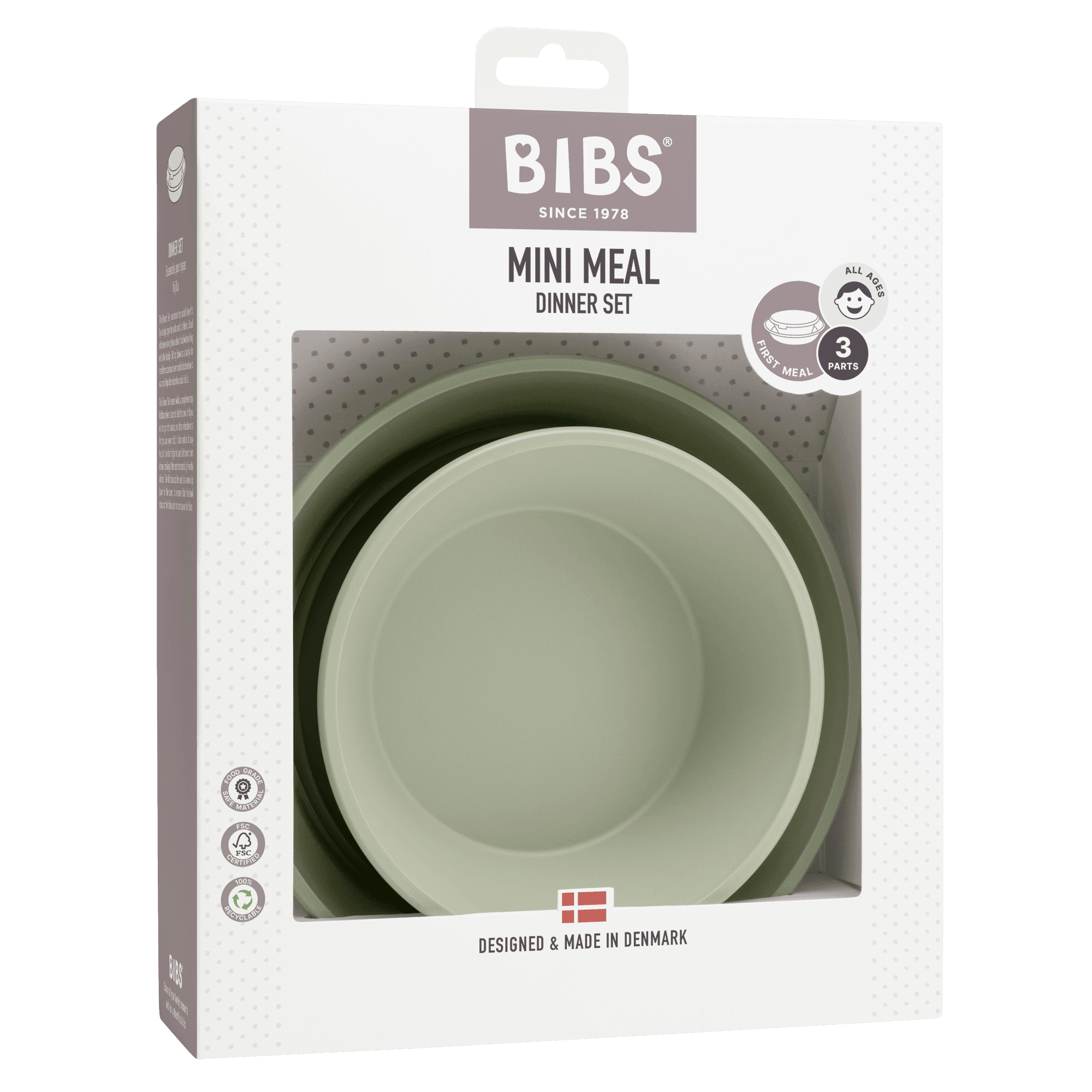 BIBS Dinner Plate Set Sage - produktbild 2