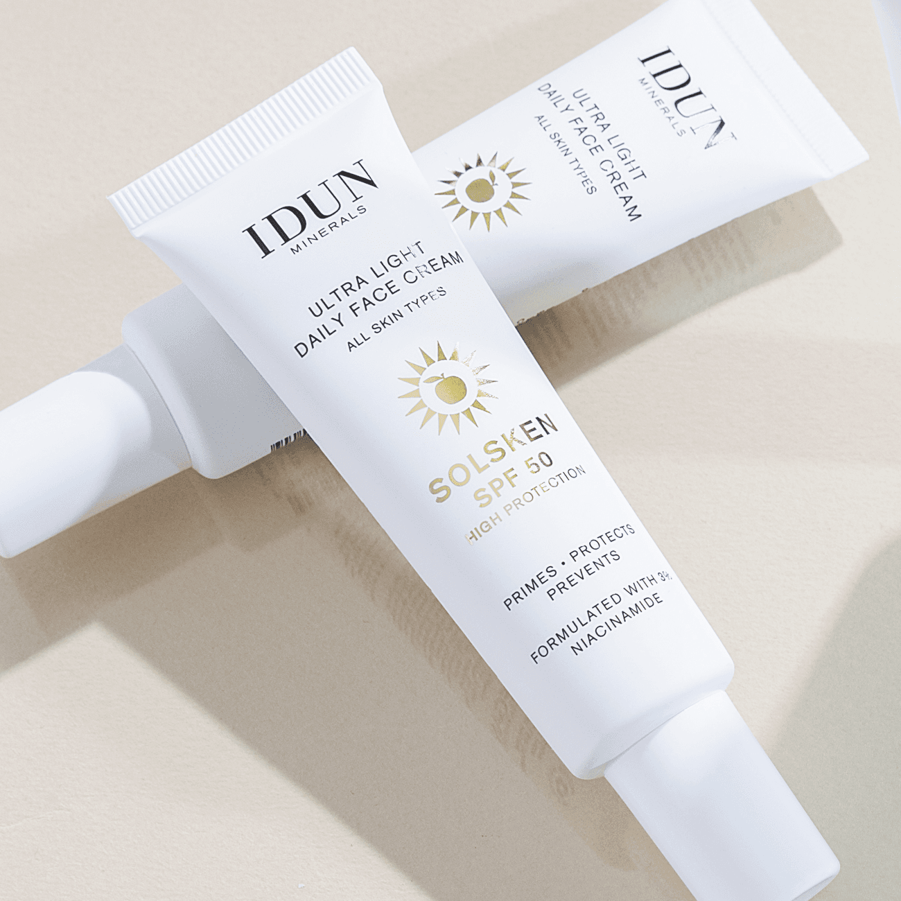 IDUN Minerals Ultra Light Daily Face Cream Solsken SPF50 30 ml - produktbild 3