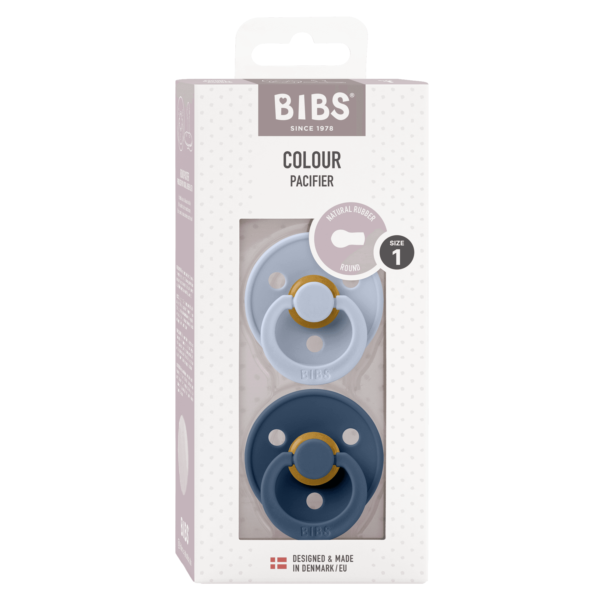 BIBS Colour Latex Size 1 Dusty Blue/Steel Blue 2-pack - produktbild 2