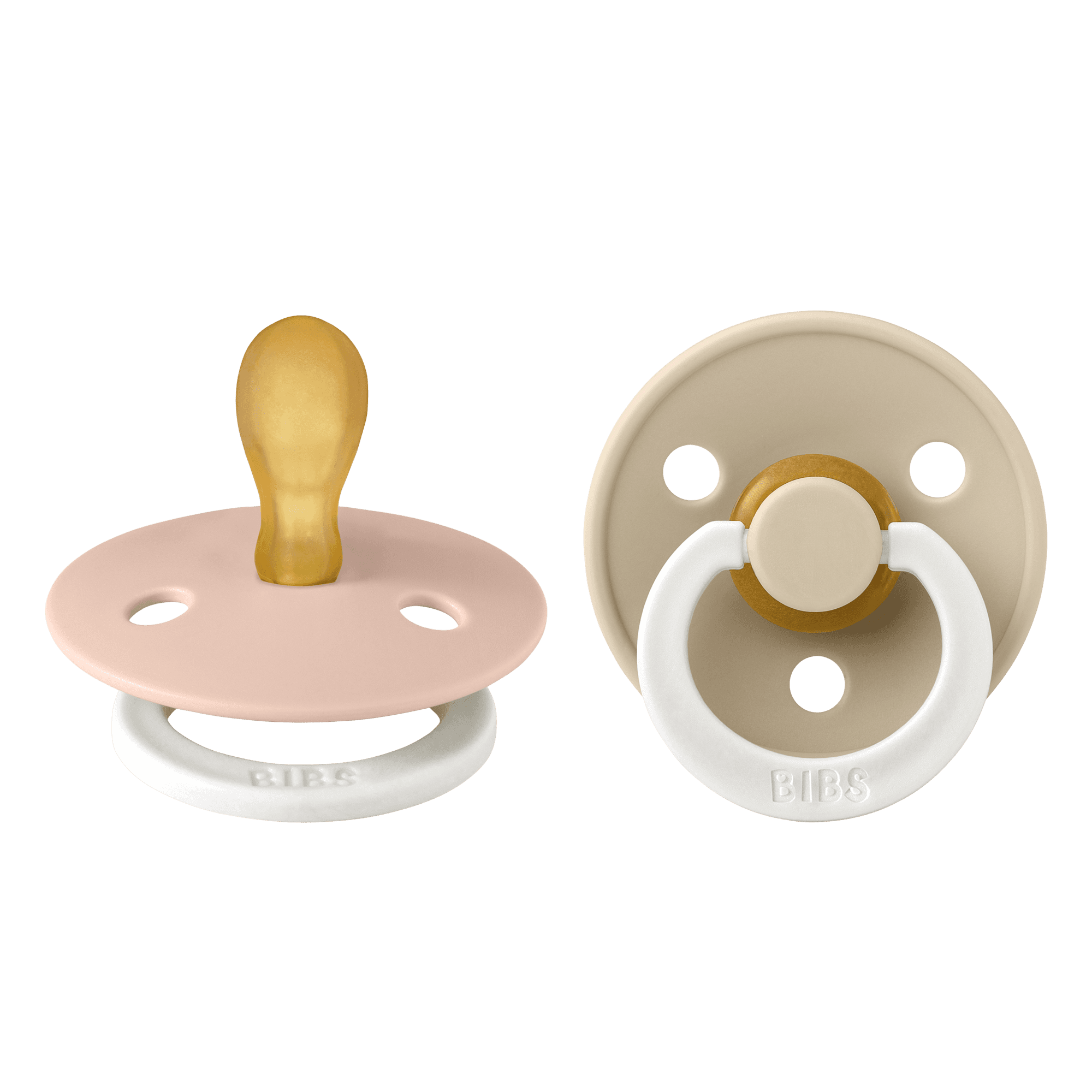 BIBS Colour Latex Anatomical Size 1 Blush GLOW/Vanilla GLOW 2-pack - produktbild 2