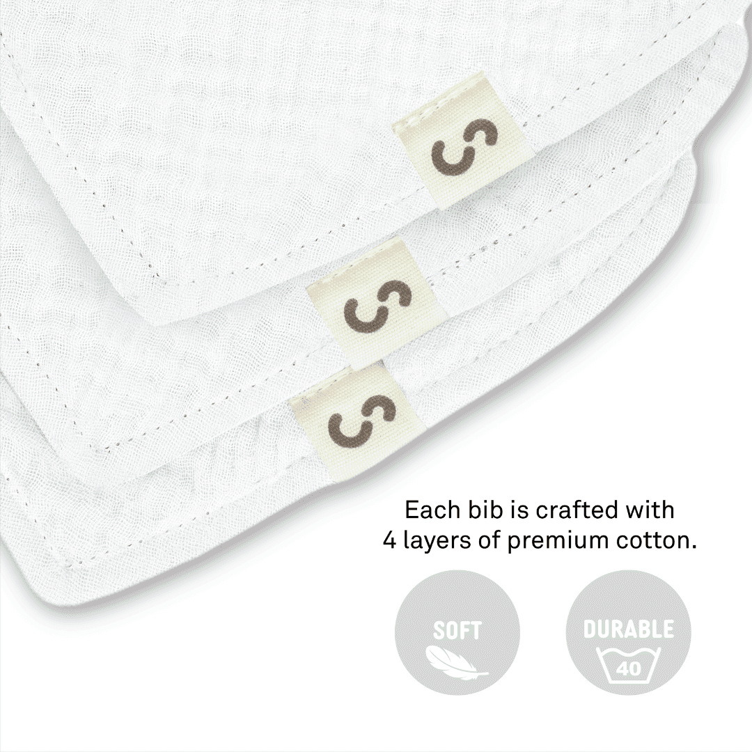 STUCKIES High Absorbency Bibs White - produktbild 2