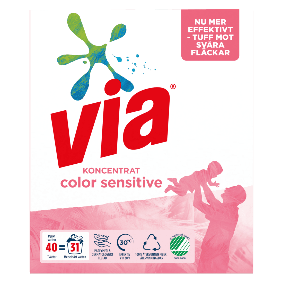 Via Tvättmedel Color Sensitive 1,5 kg