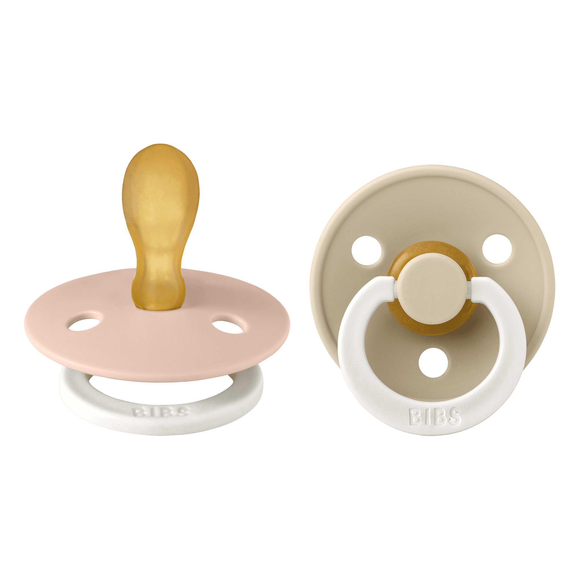 BIBS Colour Latex Symmetrical Size 2 Blush GLOW/Vanilla GLOW 2-pack