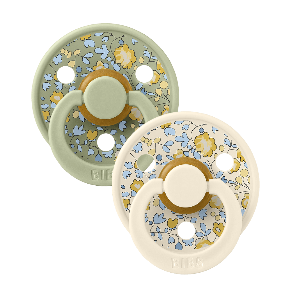 BIBS x Liberty Colour Latex Size 1 Eloise Sage Mix 2-pack