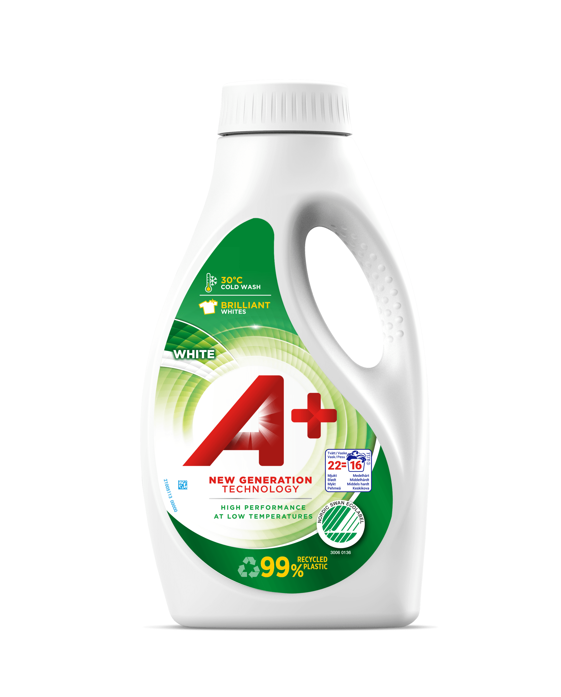 A+ White Flytande Tvättmedel 880 ml