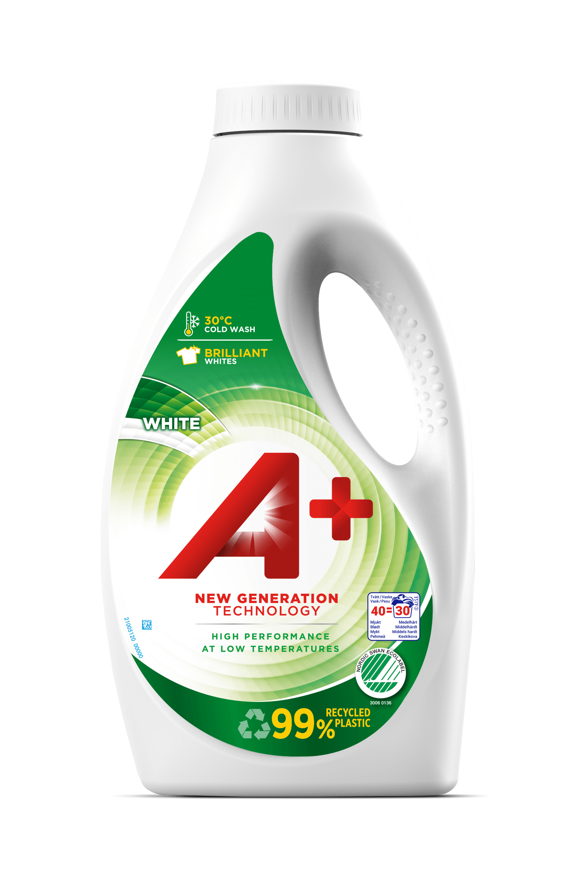A+ White Flytande Tvättmedel 1600 ml