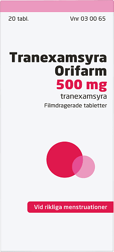 Tranexamsyra Orifarm, filmdragerad tablett 500 mg 20 st