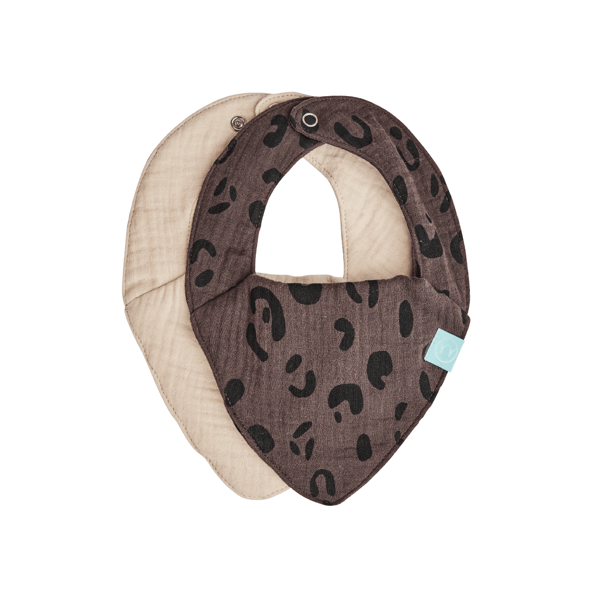 Najell Dregglis Muslin Leopard Brown-Ivory White 2-pack