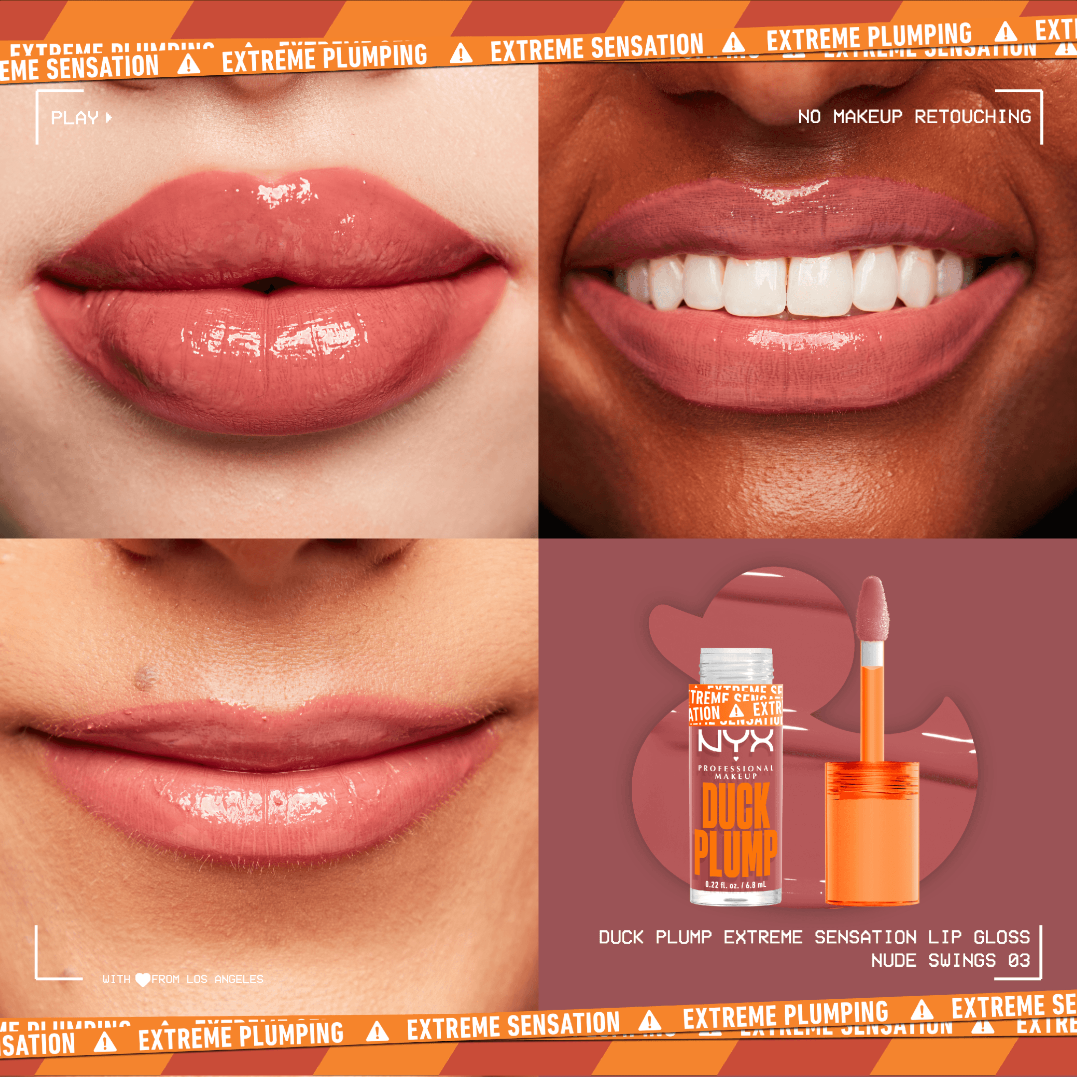 NYX Professional Makeup Duck Plump Lip Lacquer 03 Nude Swings 7 ml - produktbild 2