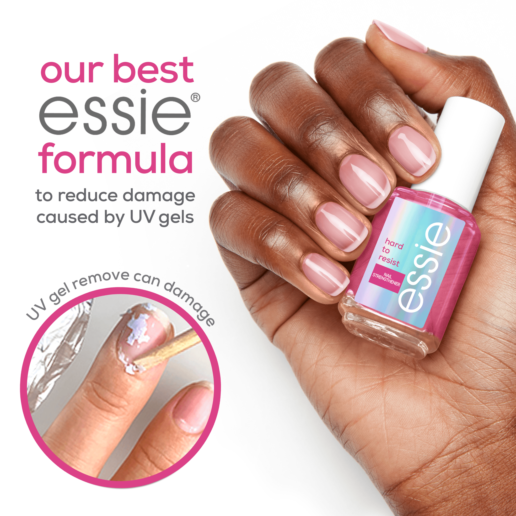 Essie Hard to Resist Nail Strengthener Sheer Pink 13,5 ml 4