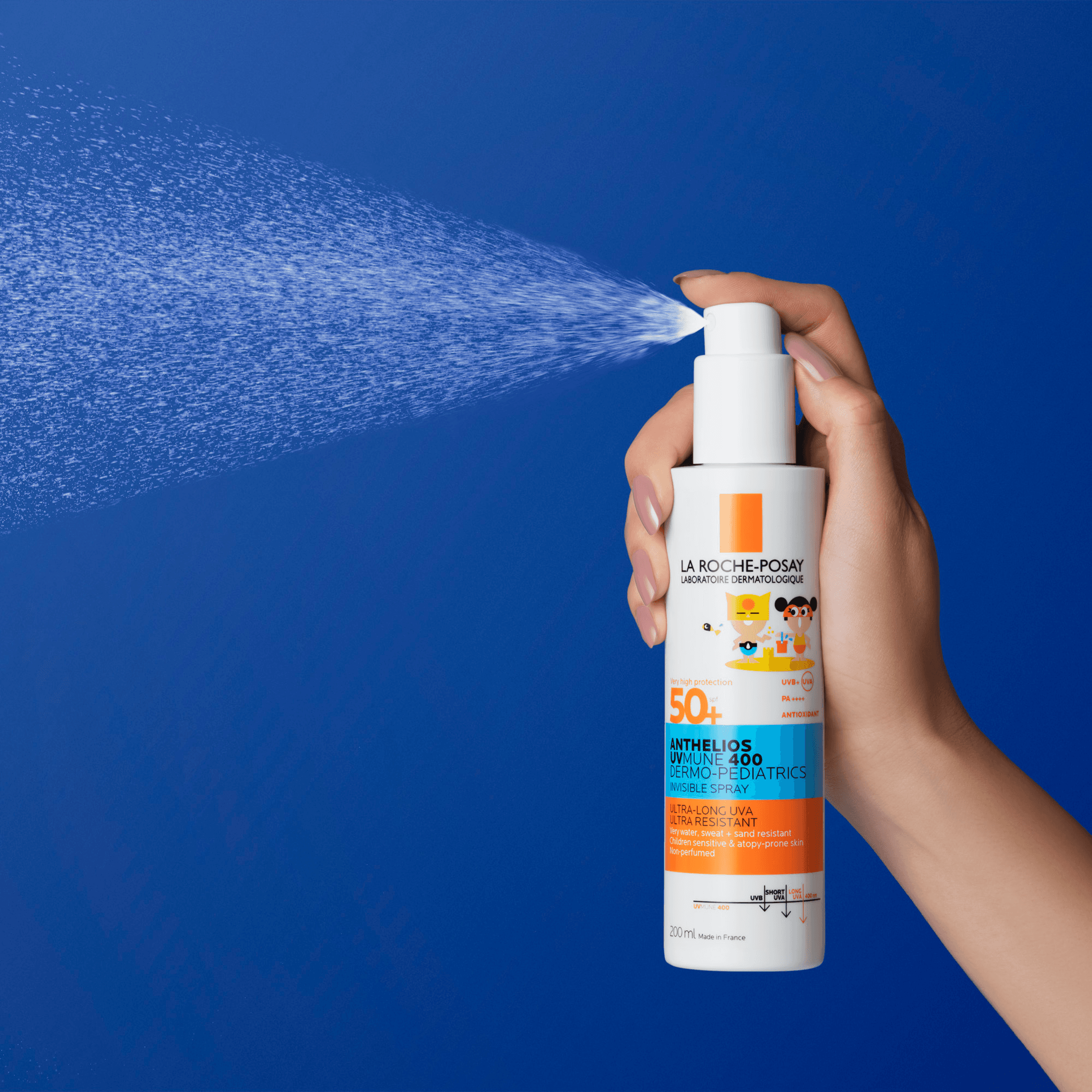 La Roche Posay Anthelios Uvmune 400 Kids Invisible Spray SPF50+ 200 ml - produktbild 3