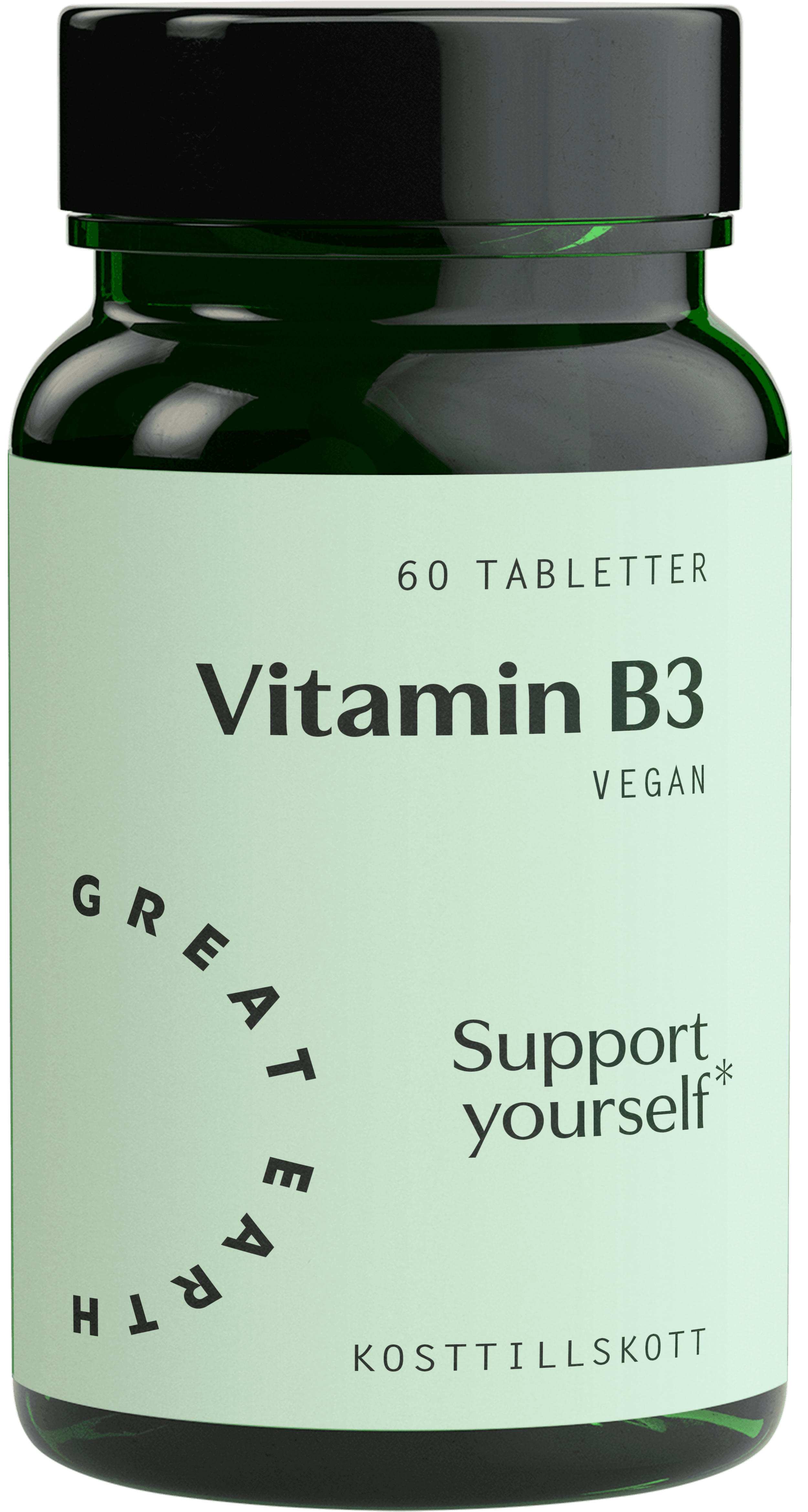 Great Earth Vitamin B3- 500 mg 60 tabletter