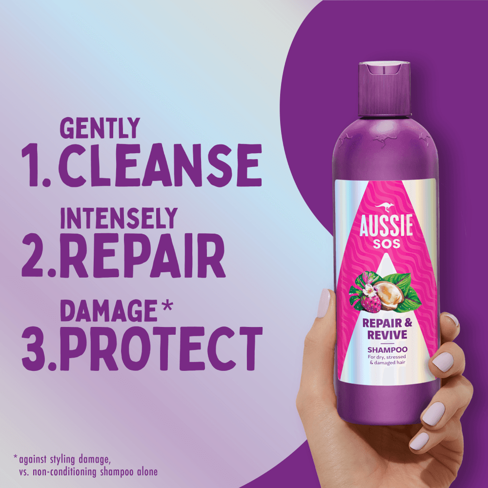 Aussie SOS Repair & Revive Schampo 300 ml - produktbild 2