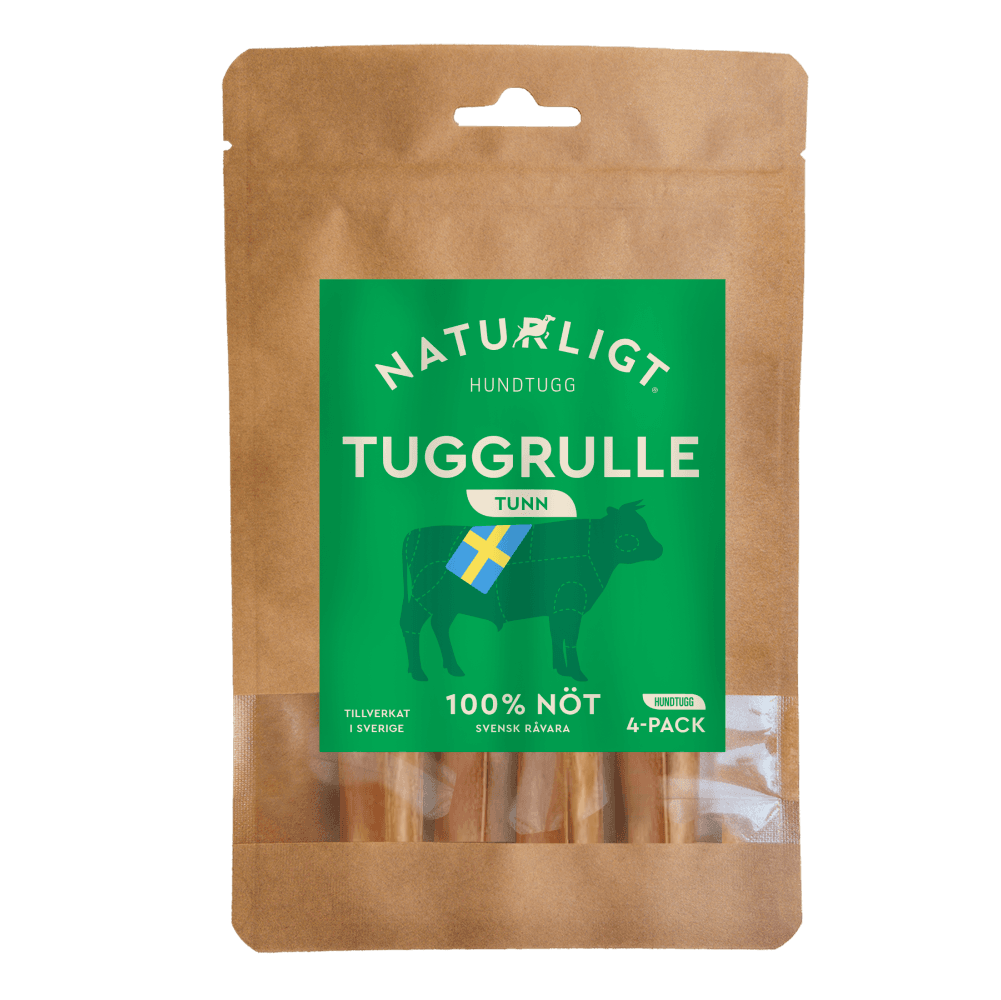 Naturligt Tuggrulle Tunn 4-pack