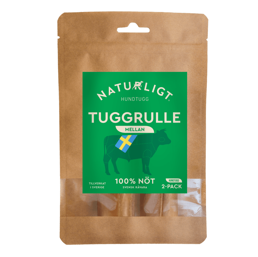Naturligt Tuggrulle Mellan 2-pack