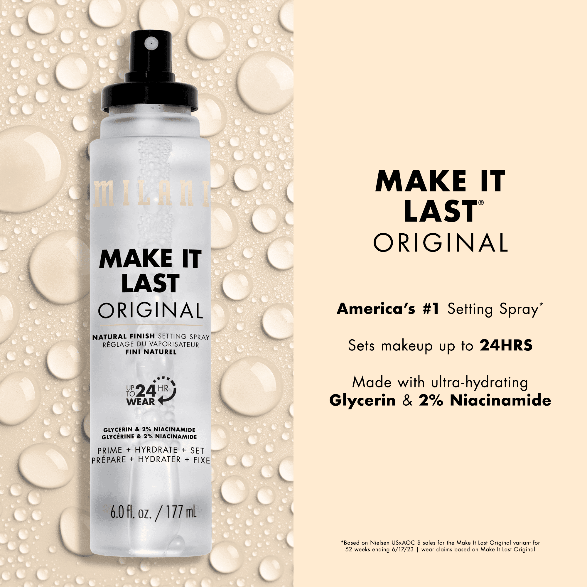 Milani Make it Last Natural Jumbo Setting Spray 177 ml - produktbild 3