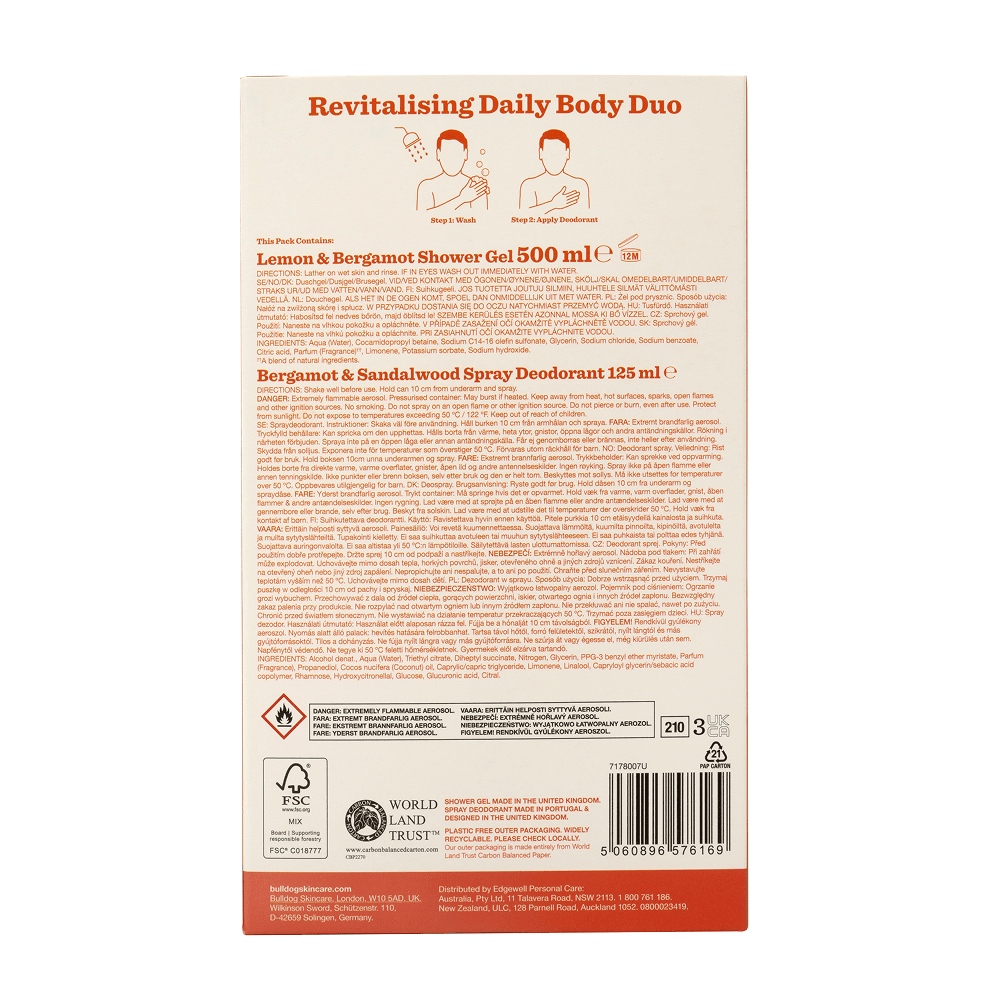 Bulldog Revitalising Daily Body Duo 500+125 ml 2