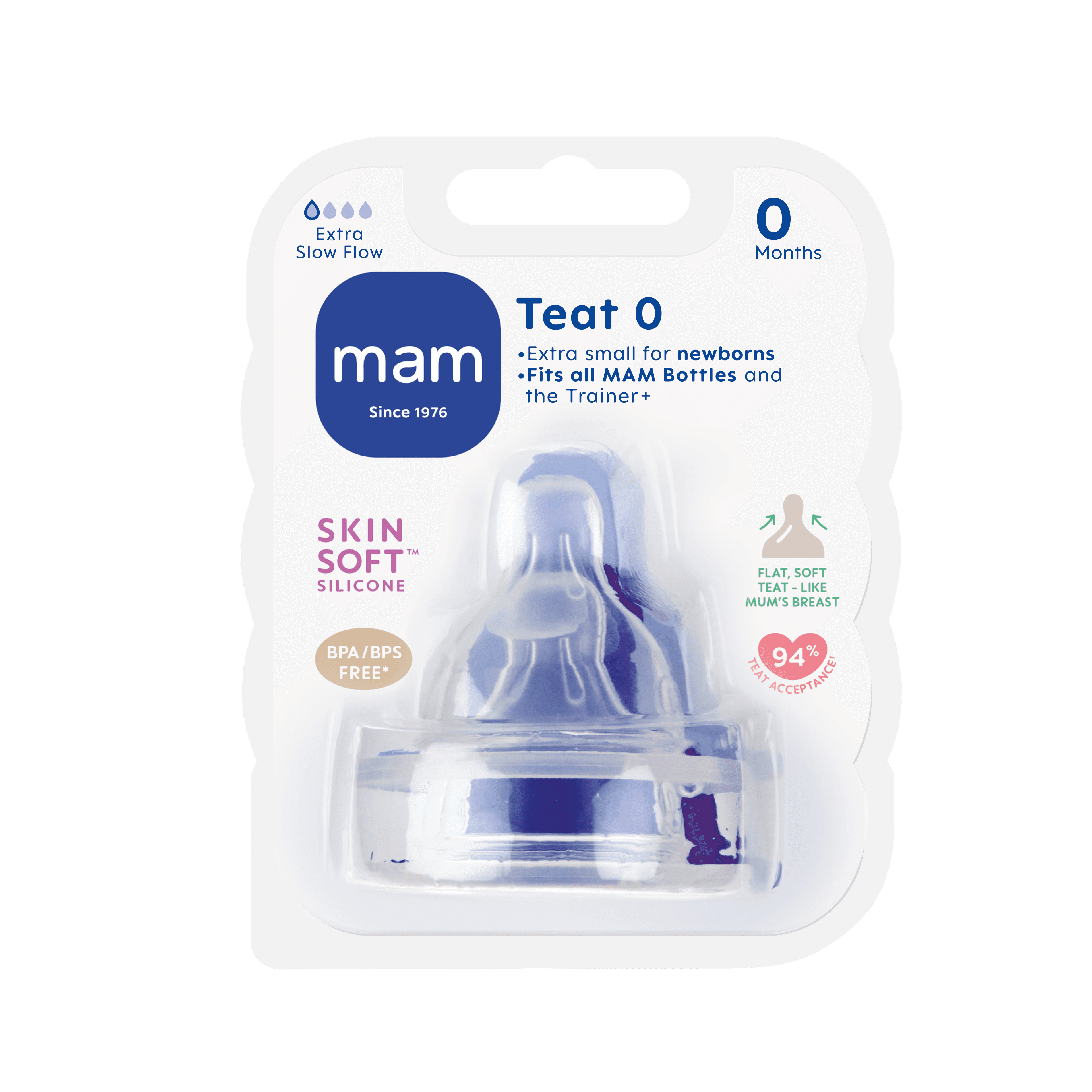 MAM Teat Size 0 2-pack