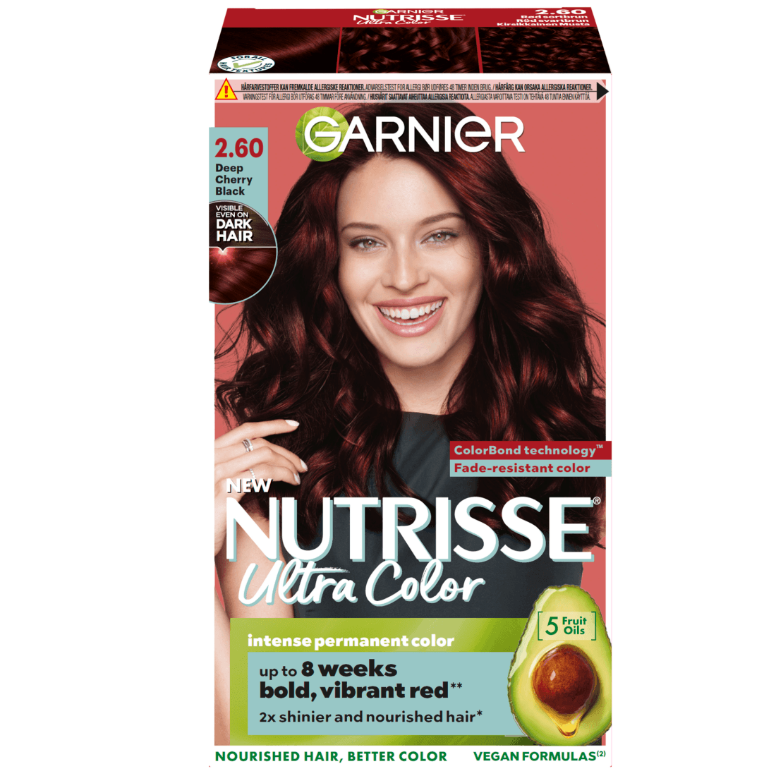 Garnier Nutrisse Ultra Color Permanent Hårfärg 2.60 Deep Cherry Black
