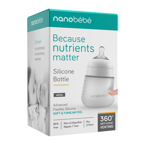 Nanobébé Flexy Silikonflaska Anti-kolik Vit 270 ml 3