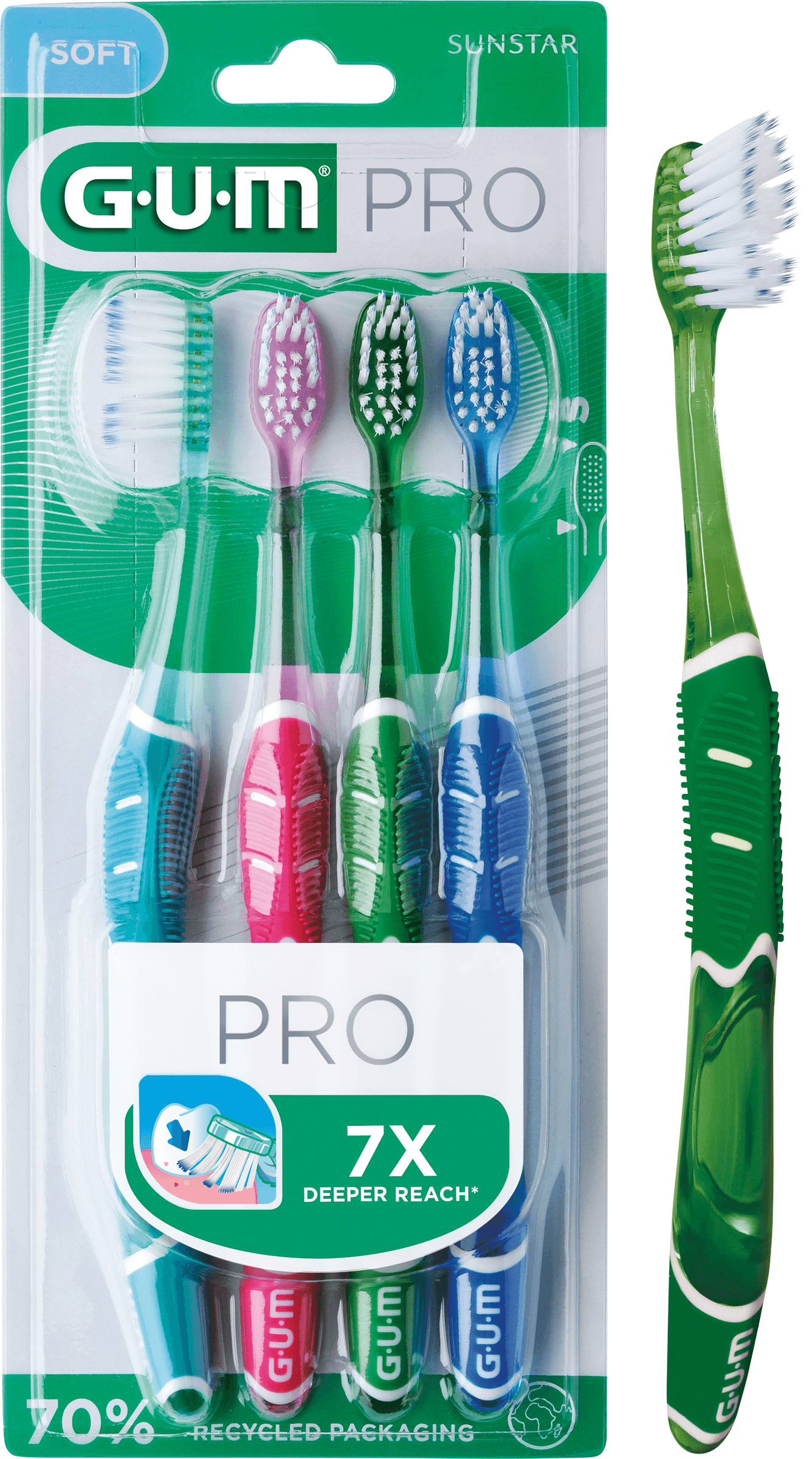 GUM Technique Pro Tandborstar 4-pack - produktbild 2