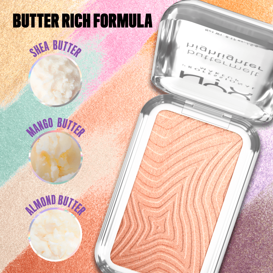 NYX Professional Makeup Buttermelt Highlighter 10 Glaze It Butta 5 g - produktbild 3