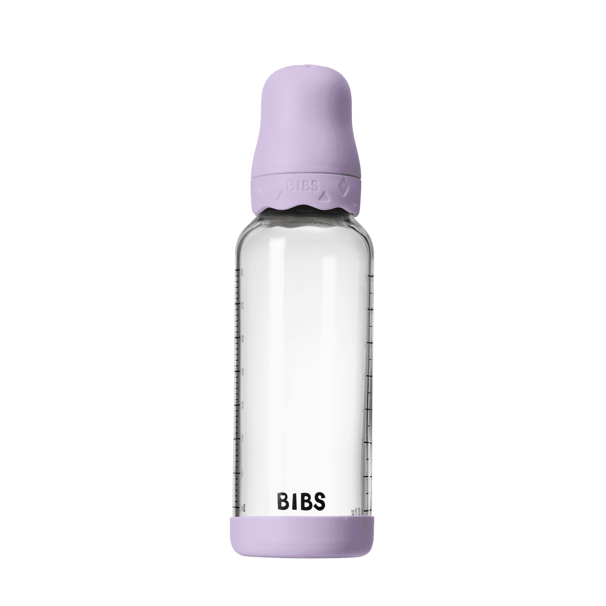 BIBS Glass Boheme Baby Bottle Round Latex Medium Flow Violet Sky 240 ml - produktbild 2