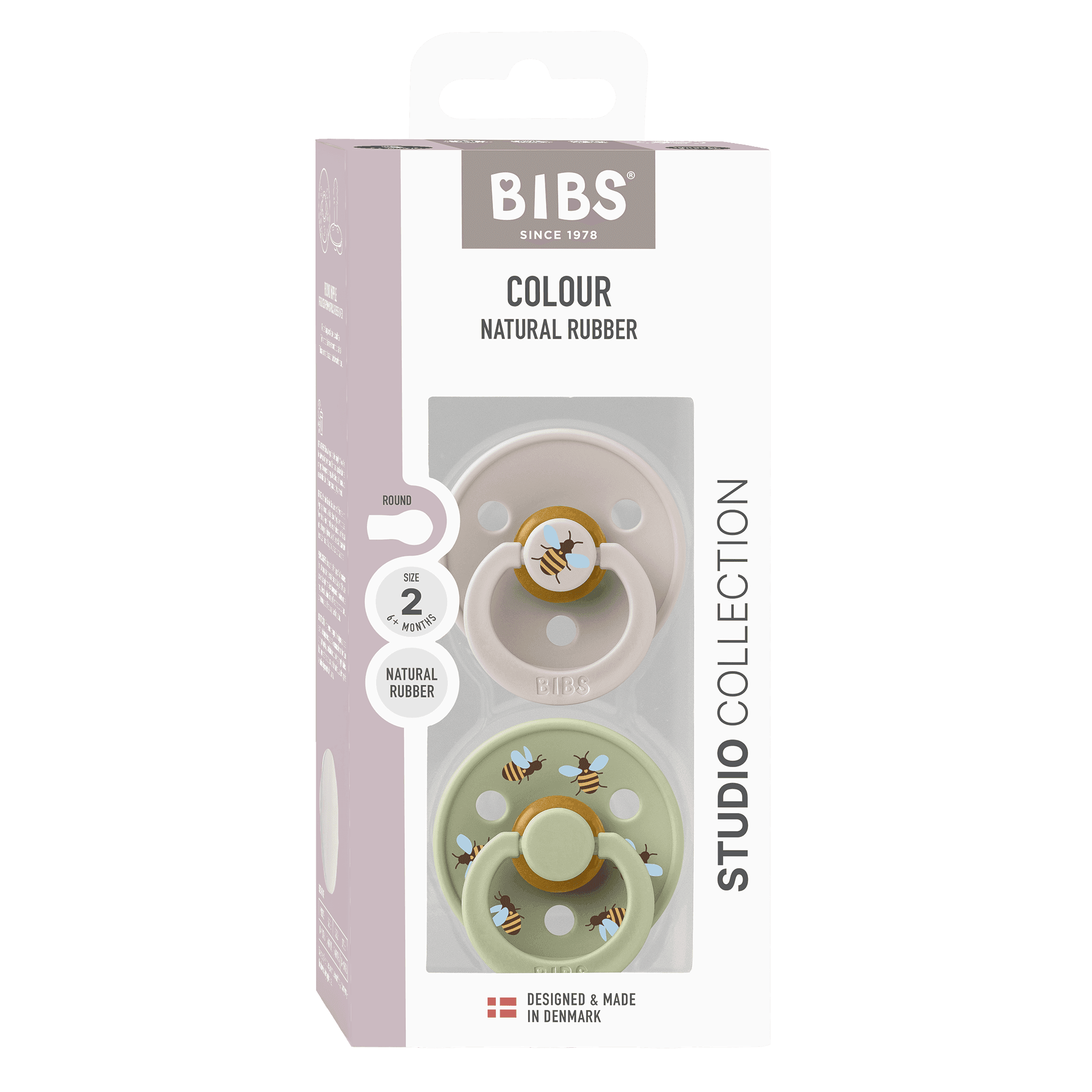 BIBS Studio Colour Latex Size 2 Bumblebee Mushroom Mix 2-pack - produktbild 3
