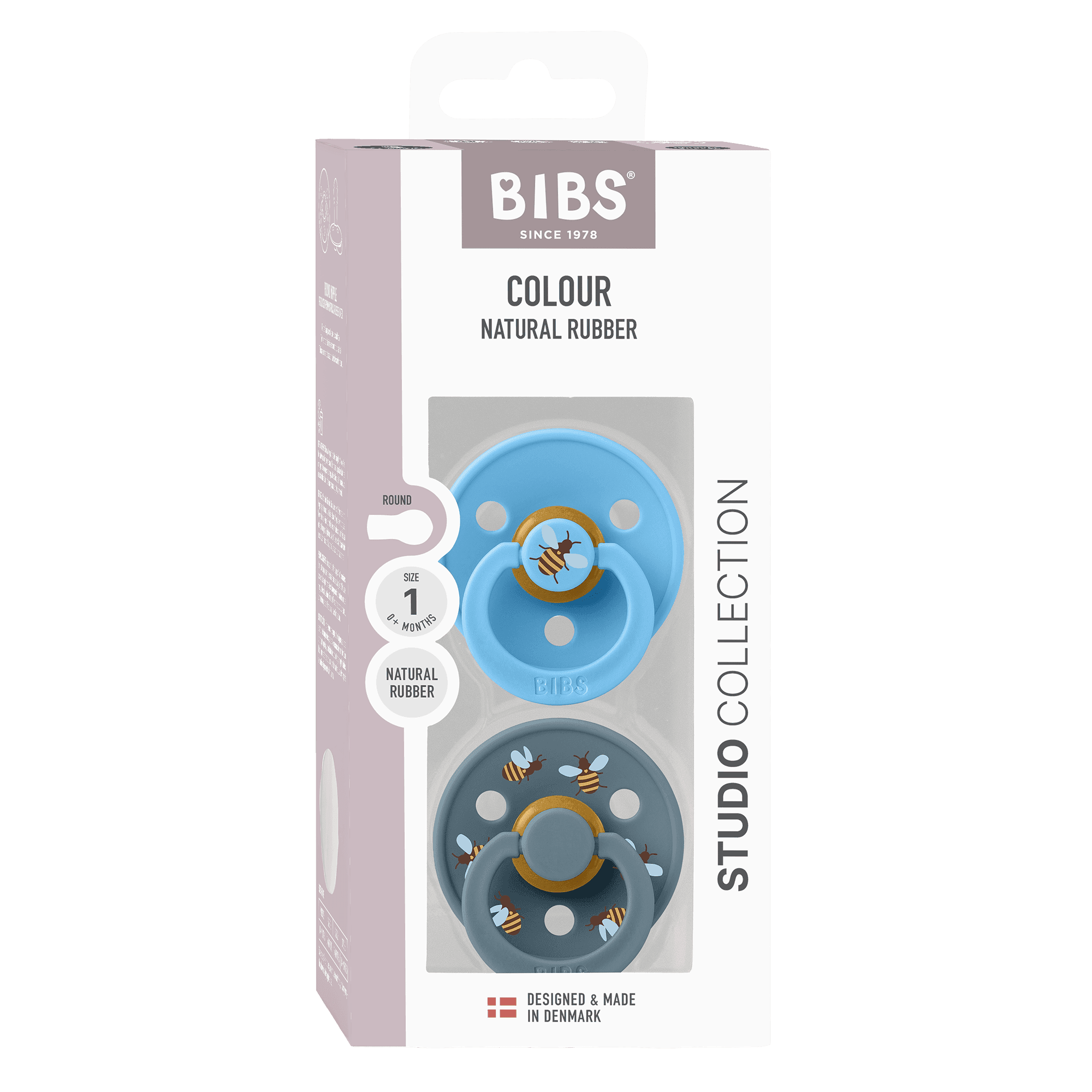 BIBS Studio Colour Latex Size 1 Bumblebee Breeze Mix 2-pack - produktbild 3