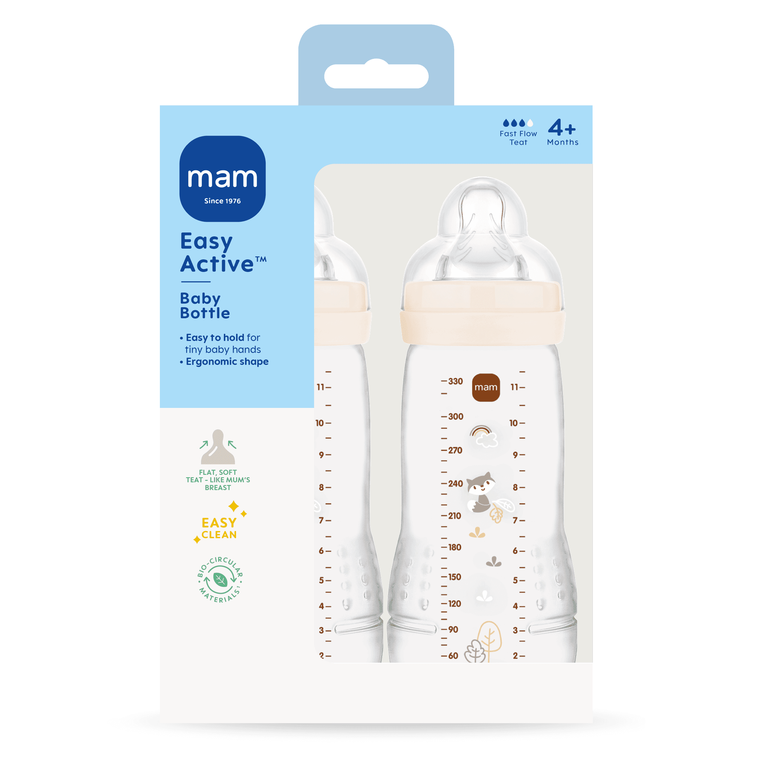 Mam Easy Active Neutral 330 ml 2-pack - produktbild 2