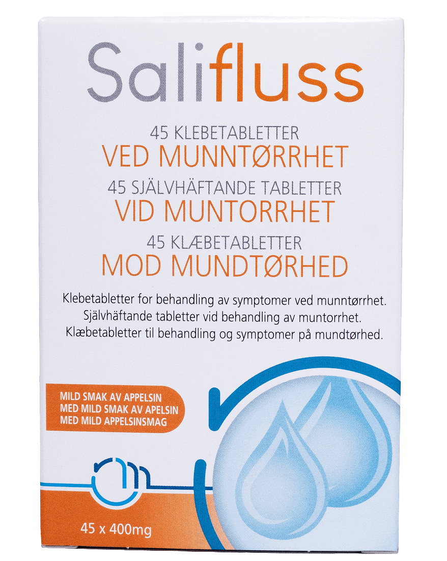 Salifluss Tabletter vid Muntorrhet Apelsin 45 st