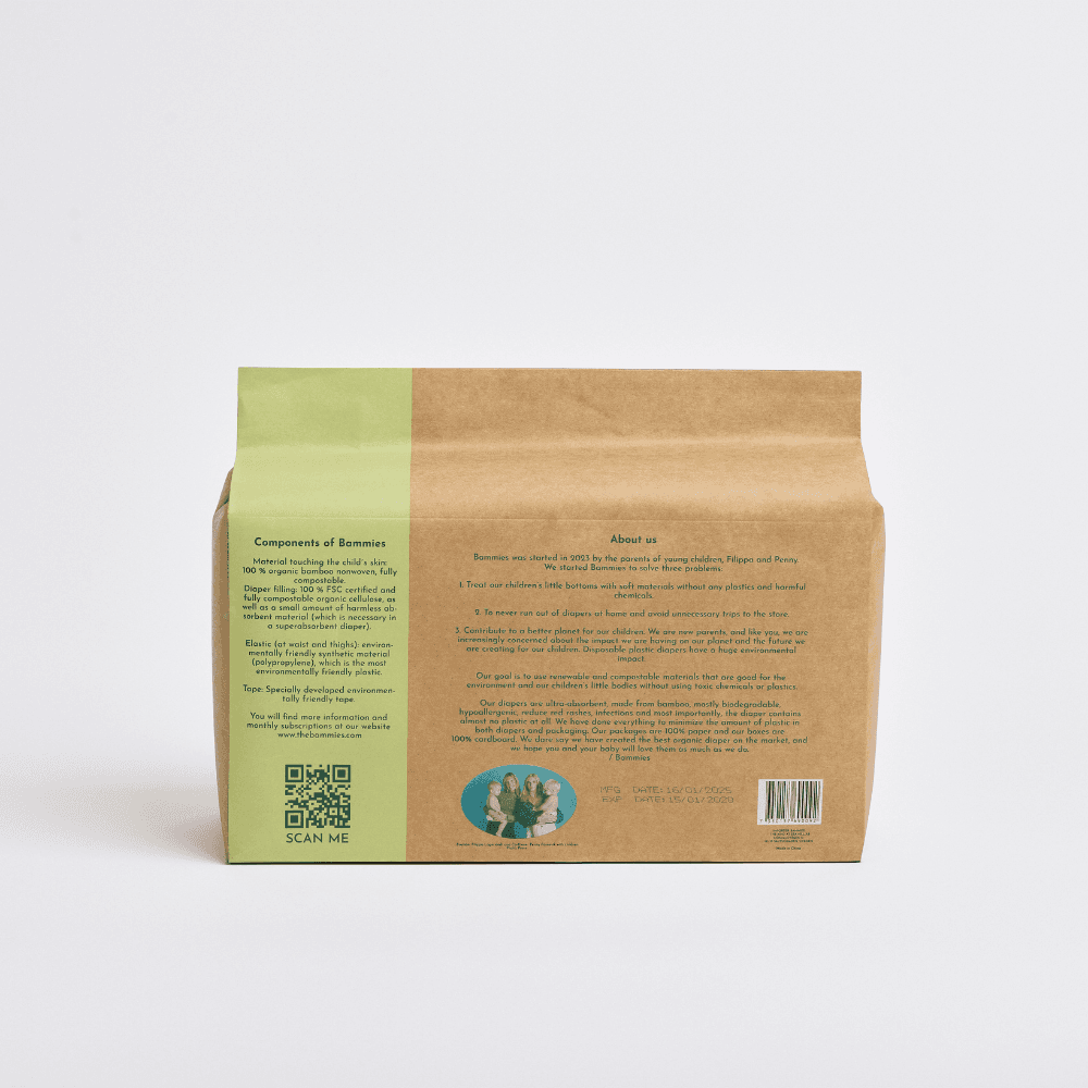 Bammies Bambubyxblöjor The Baby 6-9 kg 32 st 2