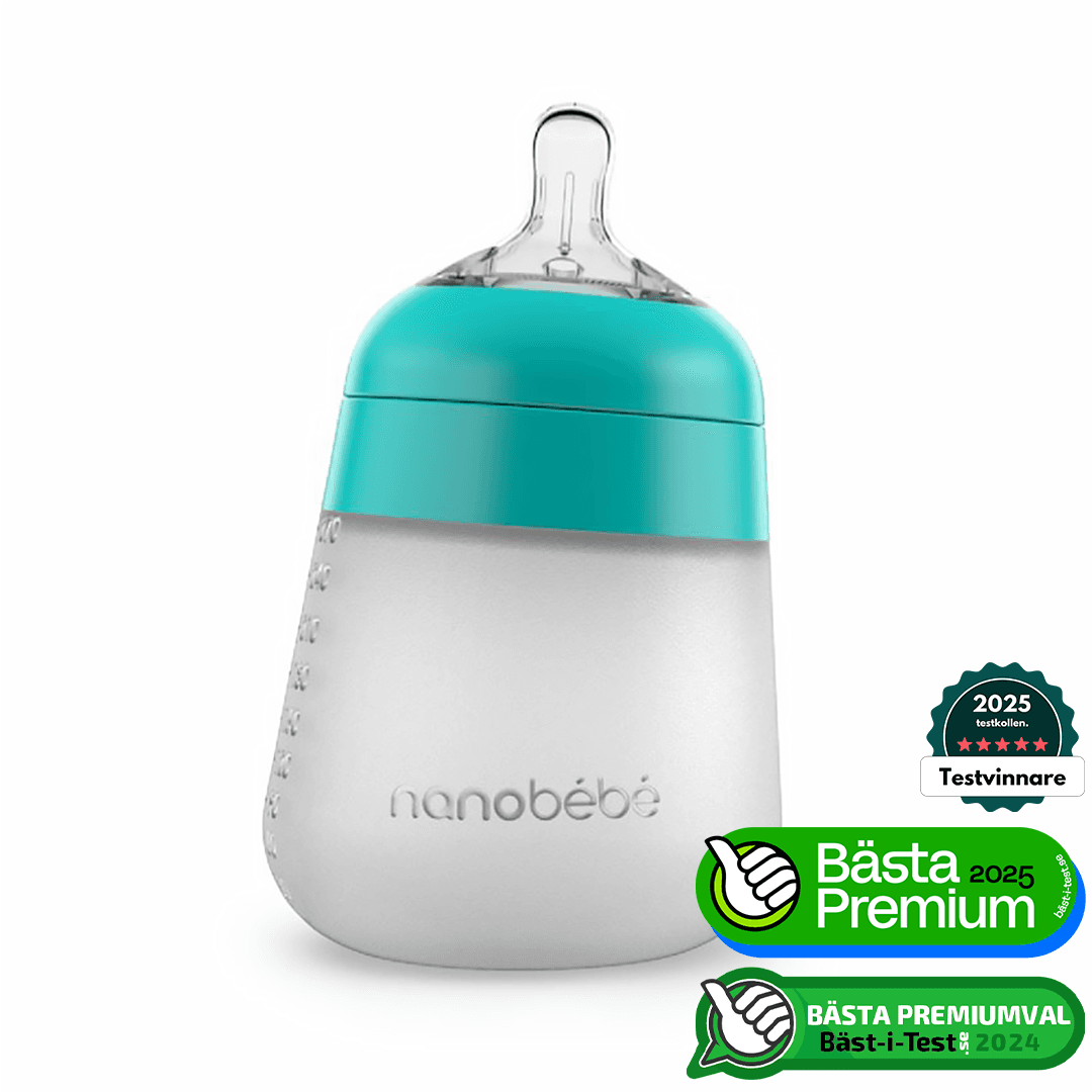 Nanobébé Flexy Silikonflaska Anti-kolik Turkos 270 ml 2