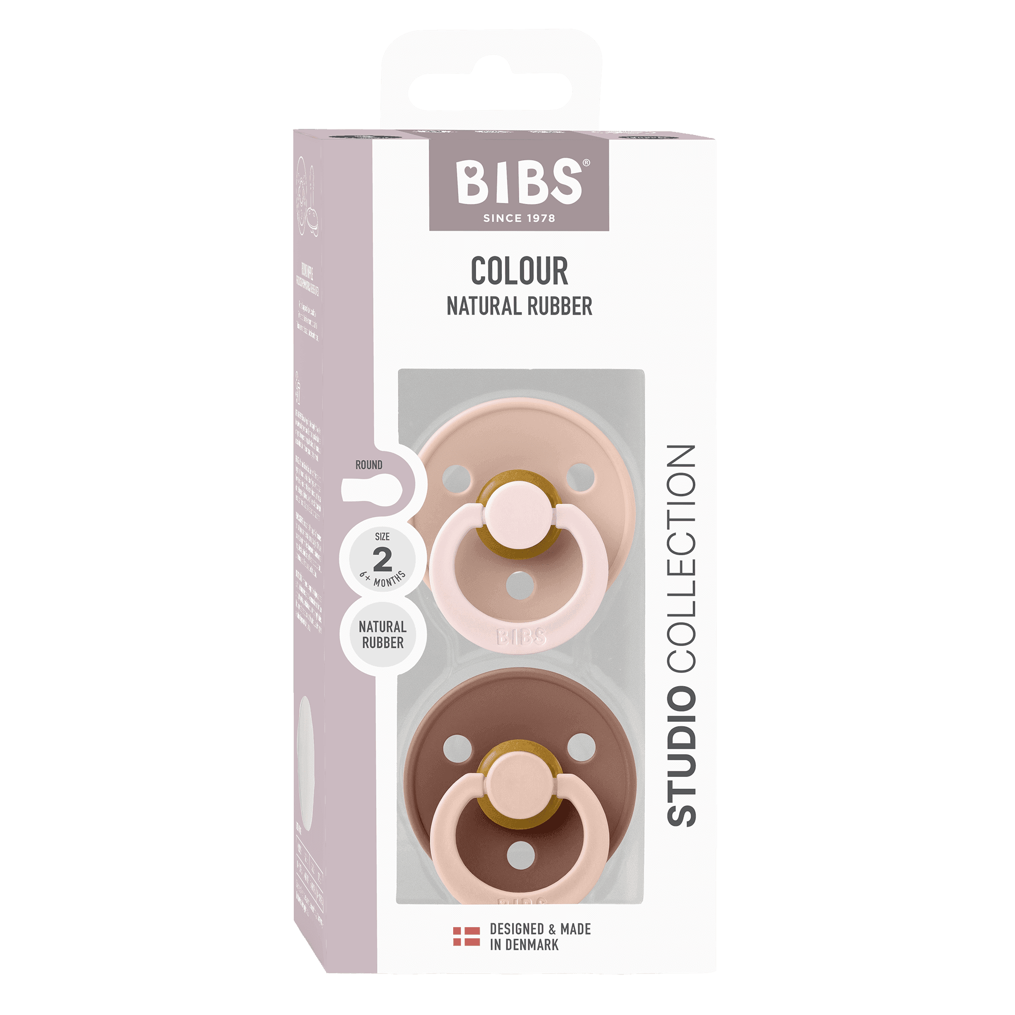 BIBS Studio Colour Fusion Latex Size 2 Blush Woodchuck Mix 2-pack - produktbild 2