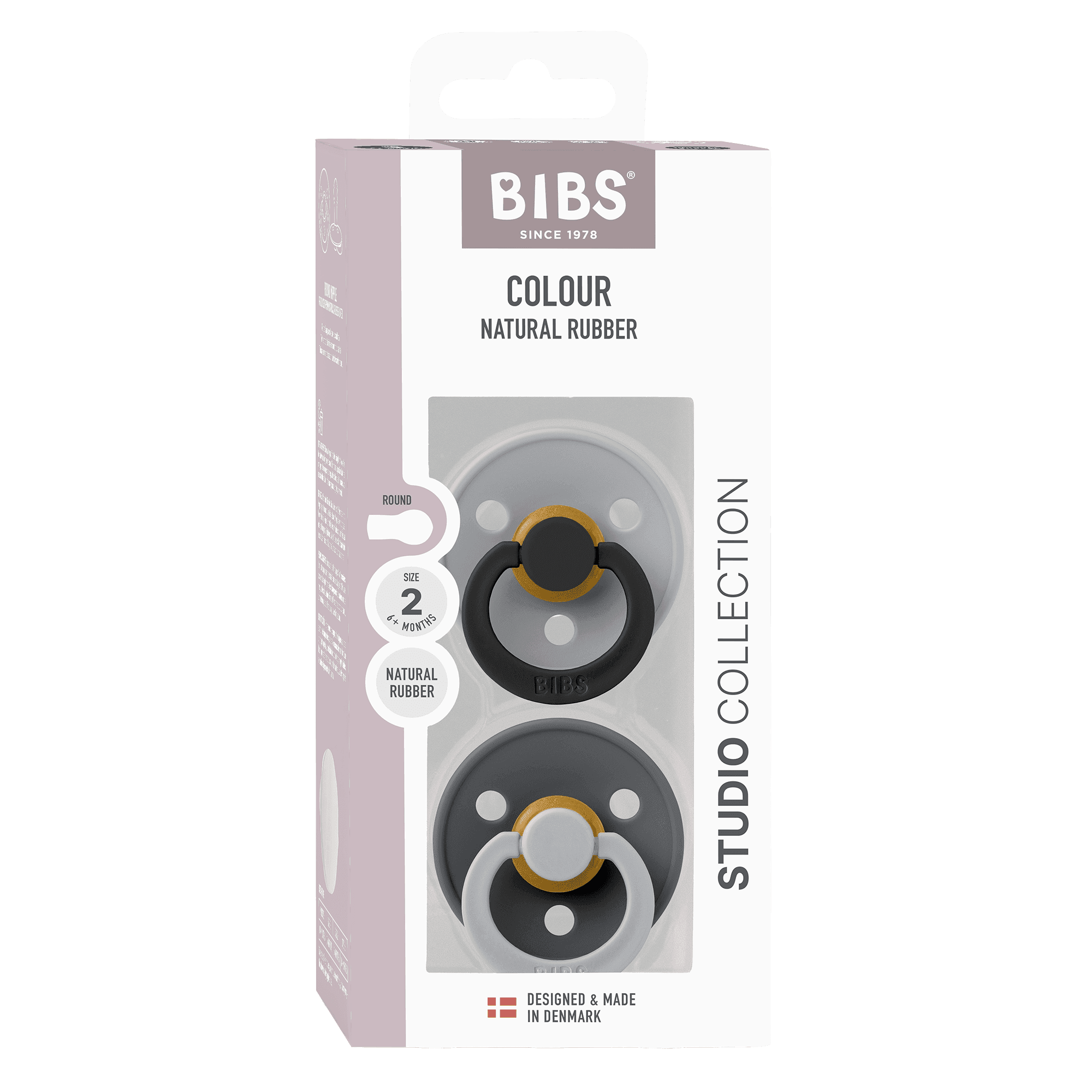 BIBS Studio Colour Fusion Latex Size 2 Cloud Iron Mix 2-pack - produktbild 2