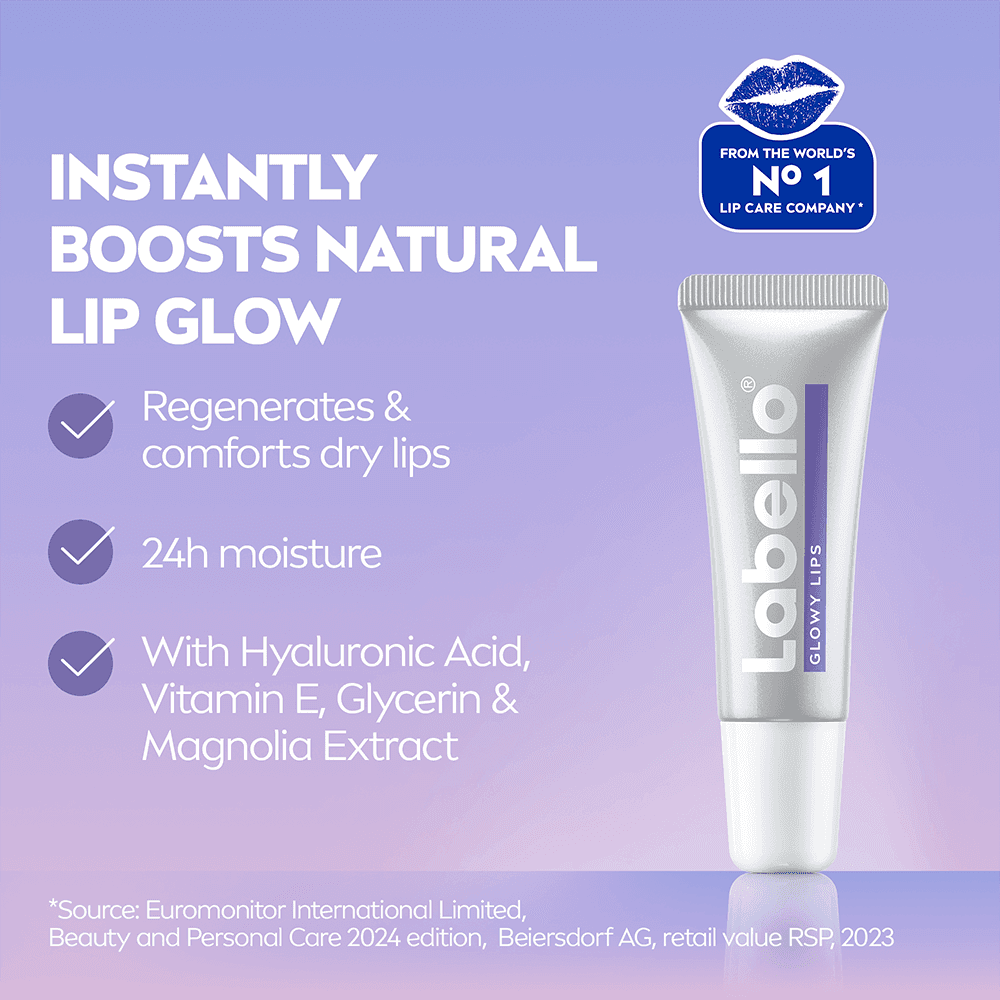 Labello Läppbalsam Glowy Lips Clear 10 ml 2