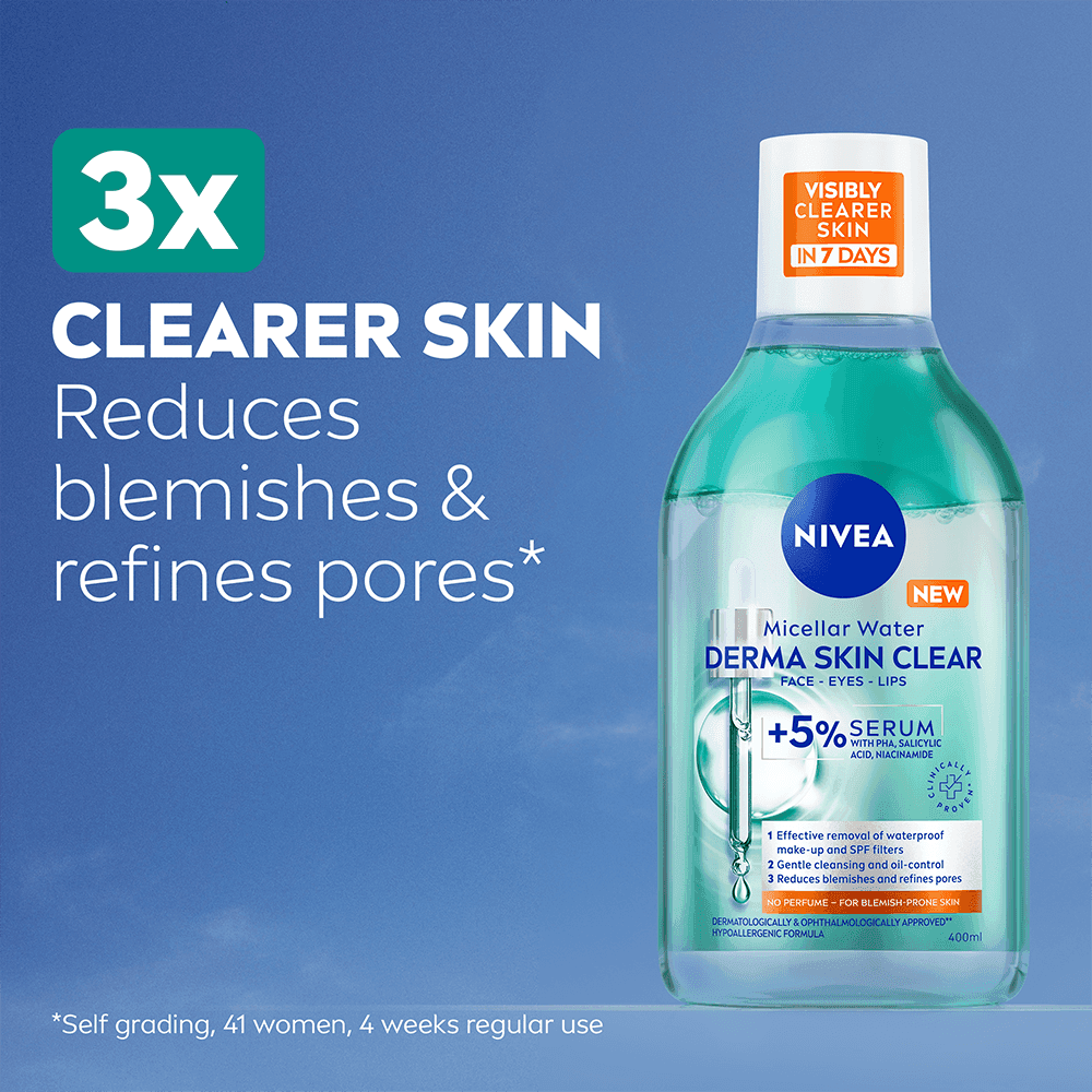 NIVEA Micellärt Vatten Derma Skin Clear Micellar Water 400 ml - produktbild 2