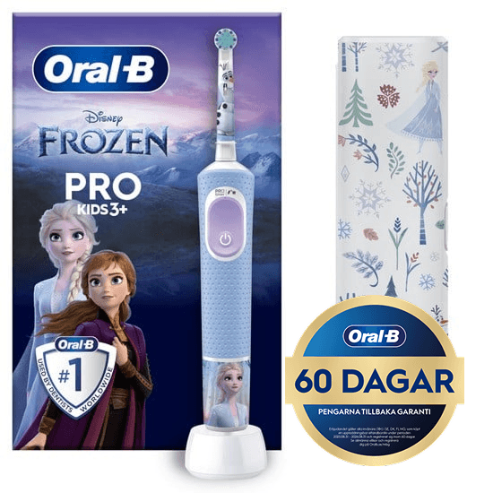 Oral-B Pro Kids Frost Eltandborste med Resefordal för Barn Designed By Braun - produktbild 2