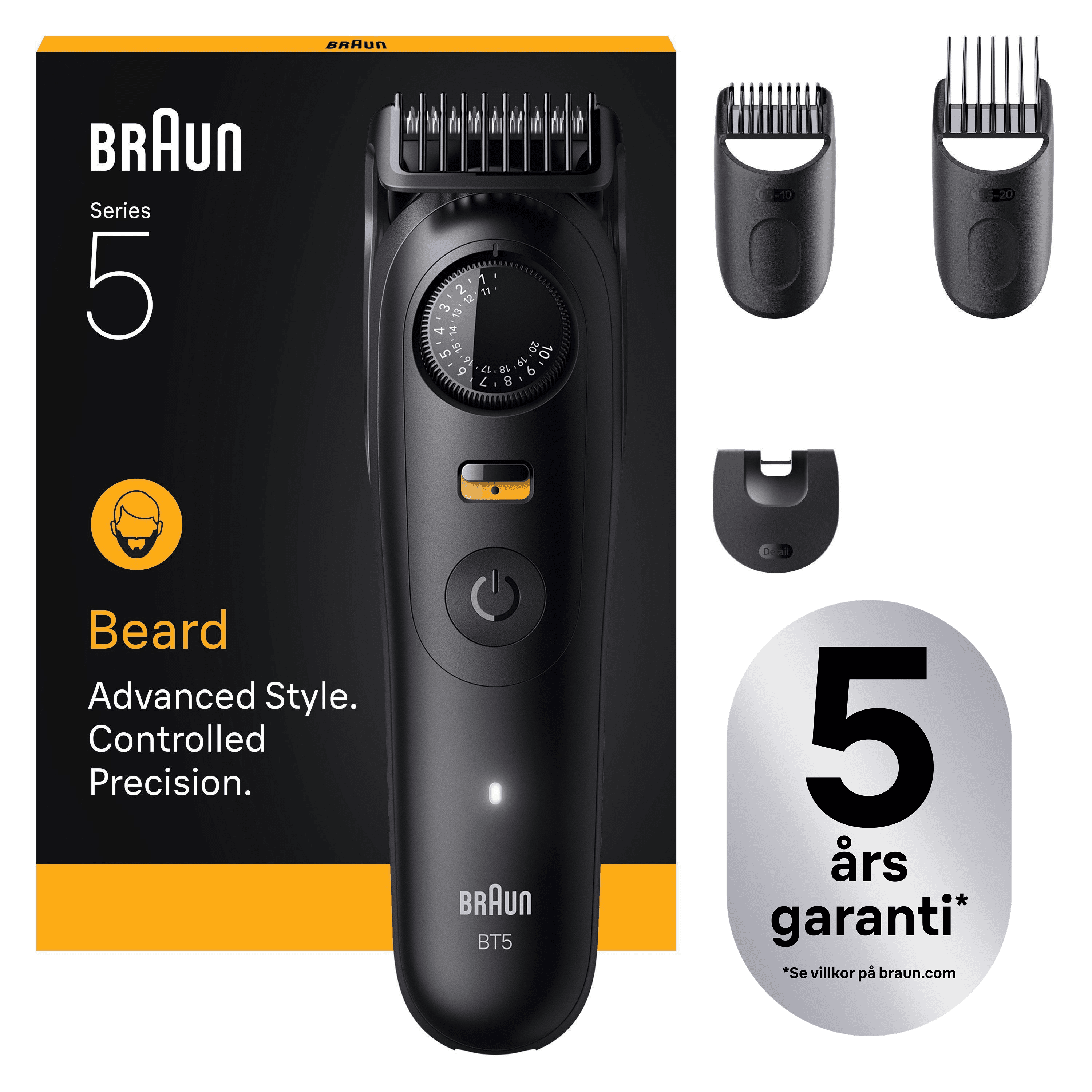 Braun Skäggtrimmer Series 5 +4 Stylingverktyg BT5520 Svart 2