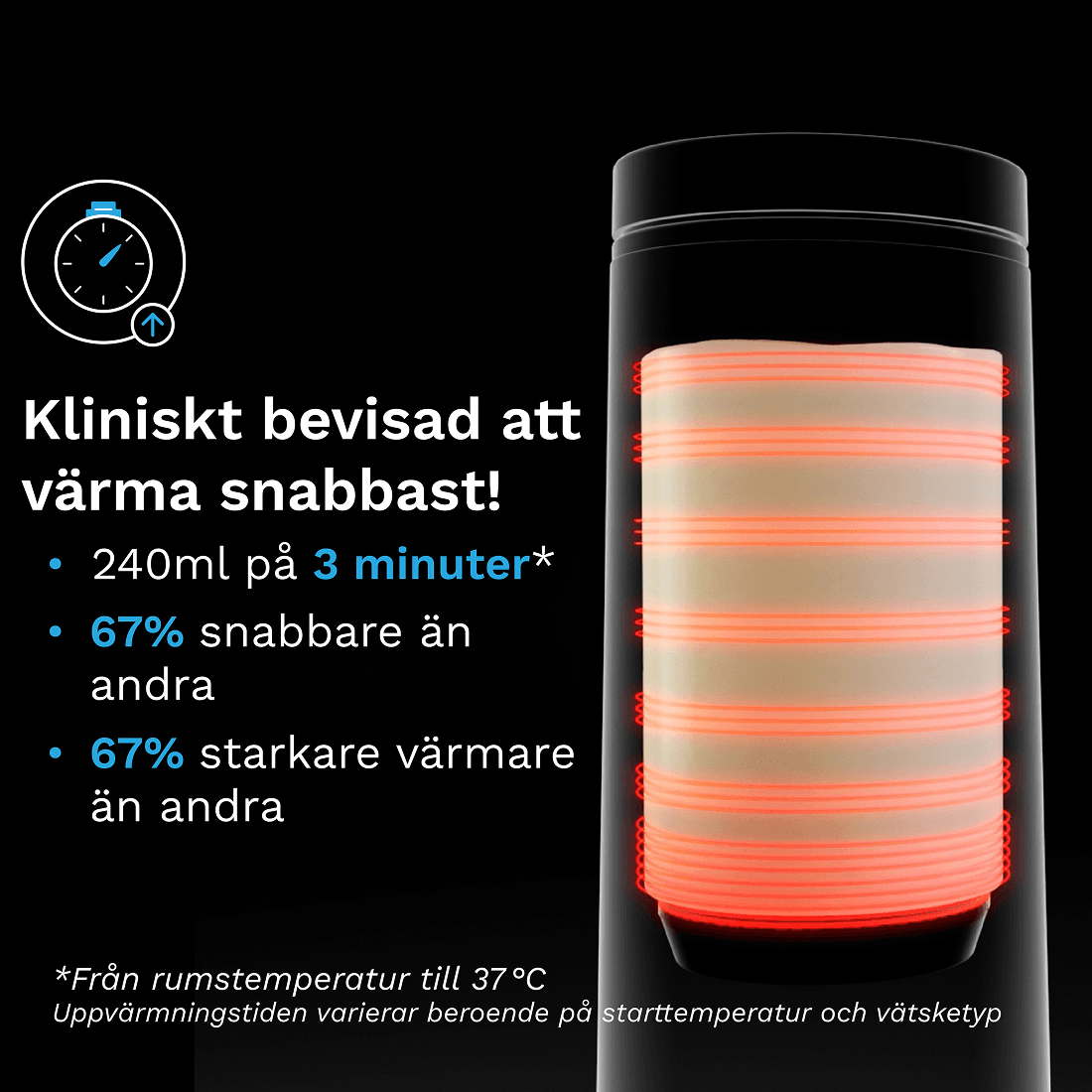 Baby Brezza Superfast Portable Bottle Warmer Black 2