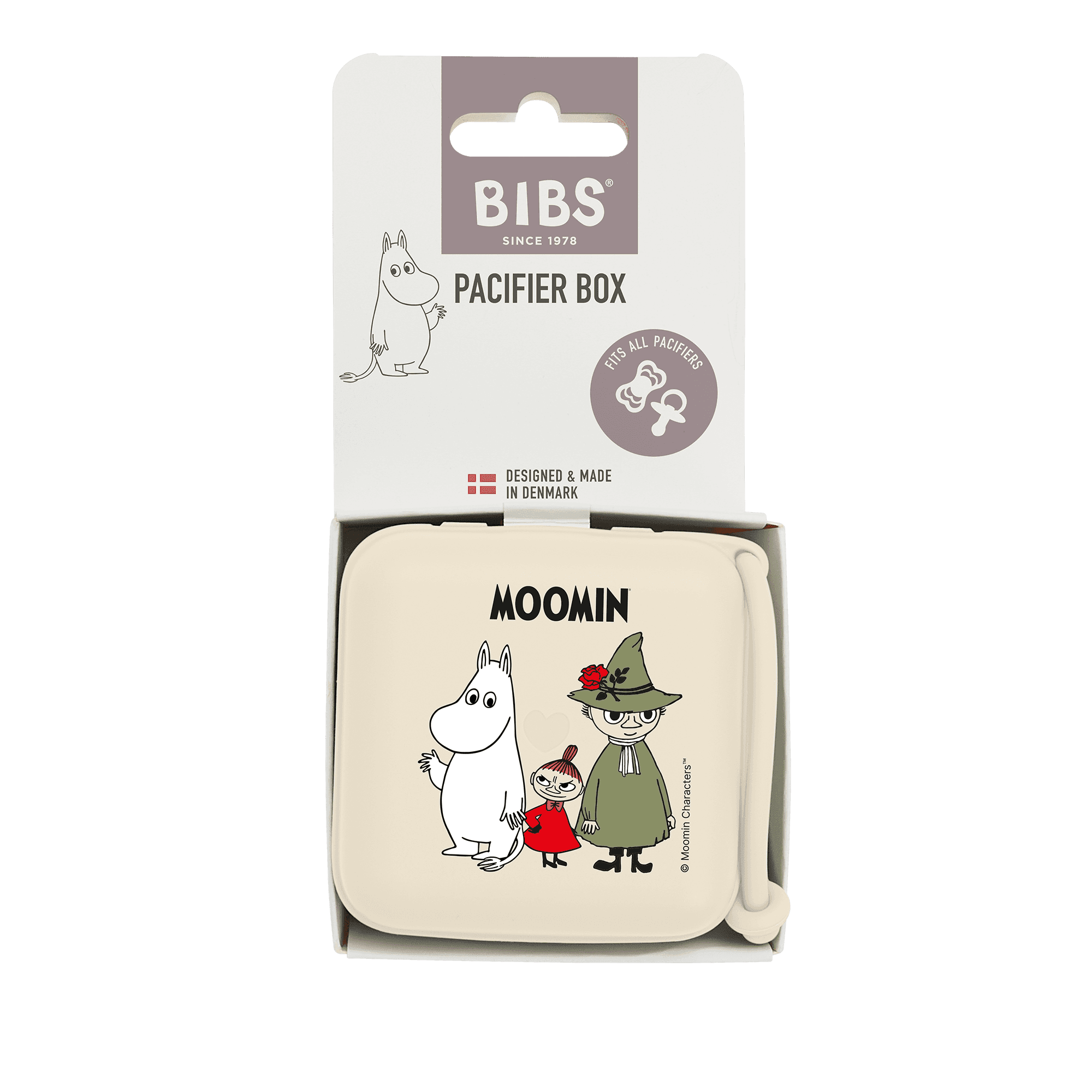 BIBS x Moomin Pacifier Box Ivory - produktbild 2
