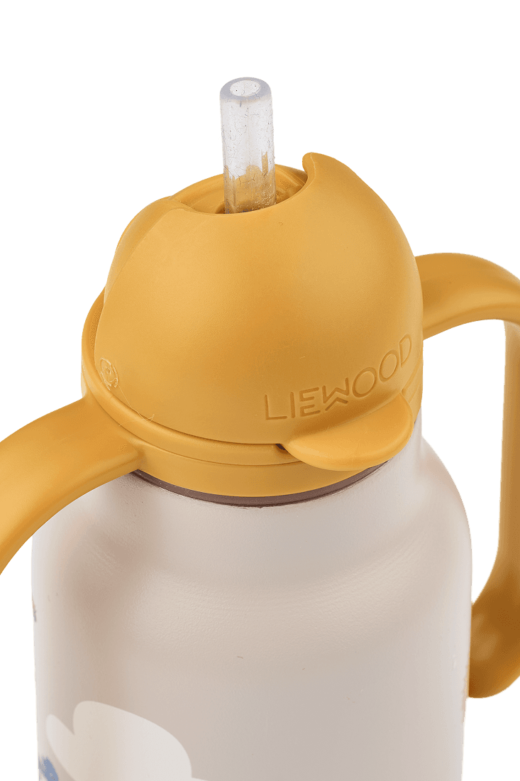 LIEWOOD Kimmie Sugrörsflaska Around the World/Sandy 250 ml - produktbild 2
